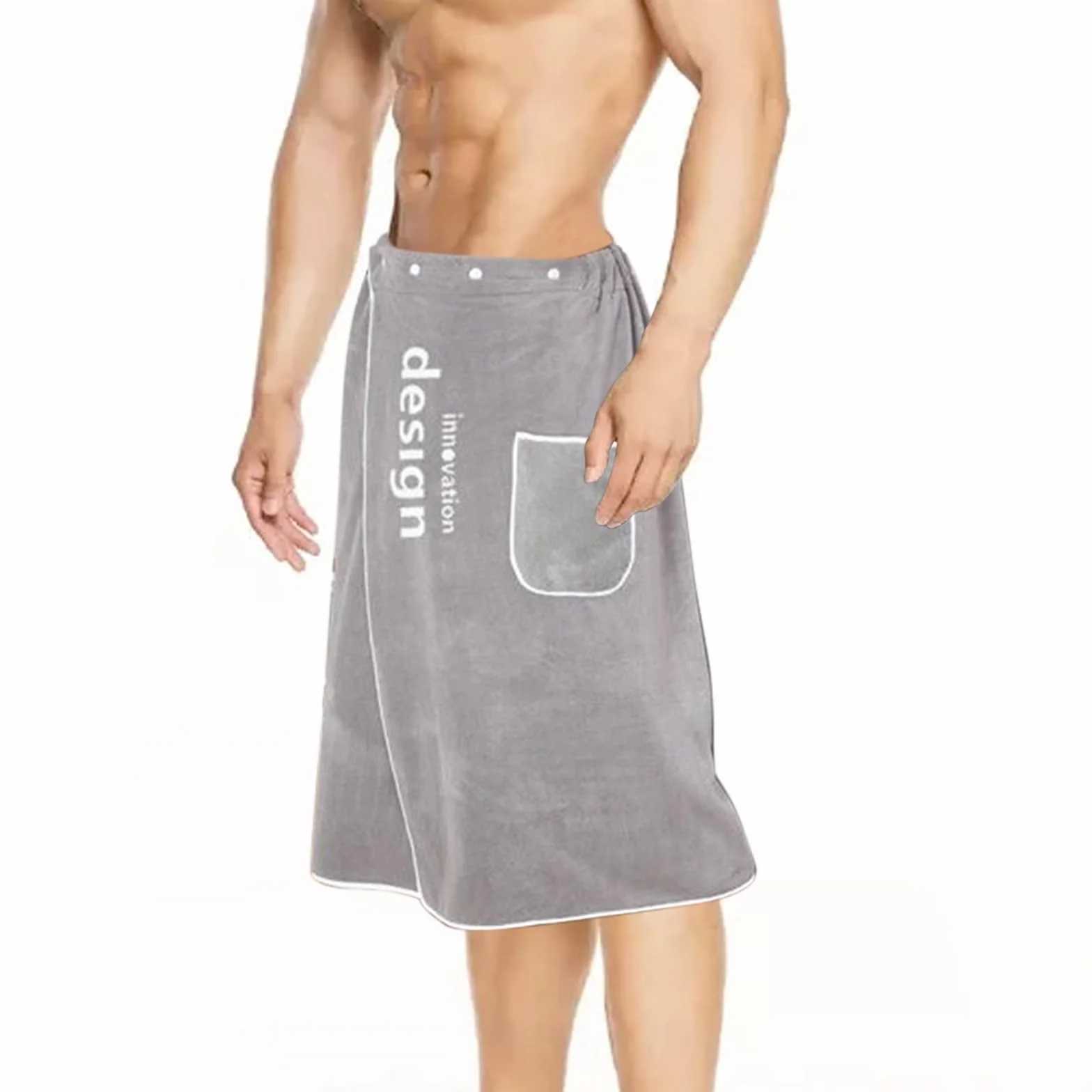 Kilt do sauny bawełniany z regulowanym zapięciem dla mężczyzn
