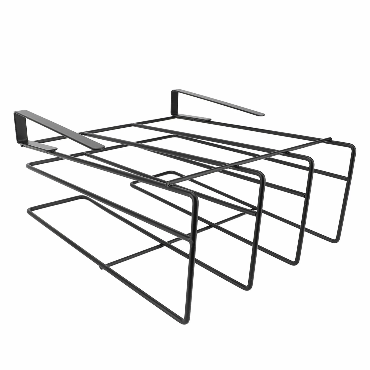 Regał Pod szafką Stal Węglowa Uchwyt na deskę do Krojenia Pod szafką 27 X 30 Cm Bez Wiertarki Warstwowe Przechowywanie Szafek Kuchennych Organizacja na Blacie