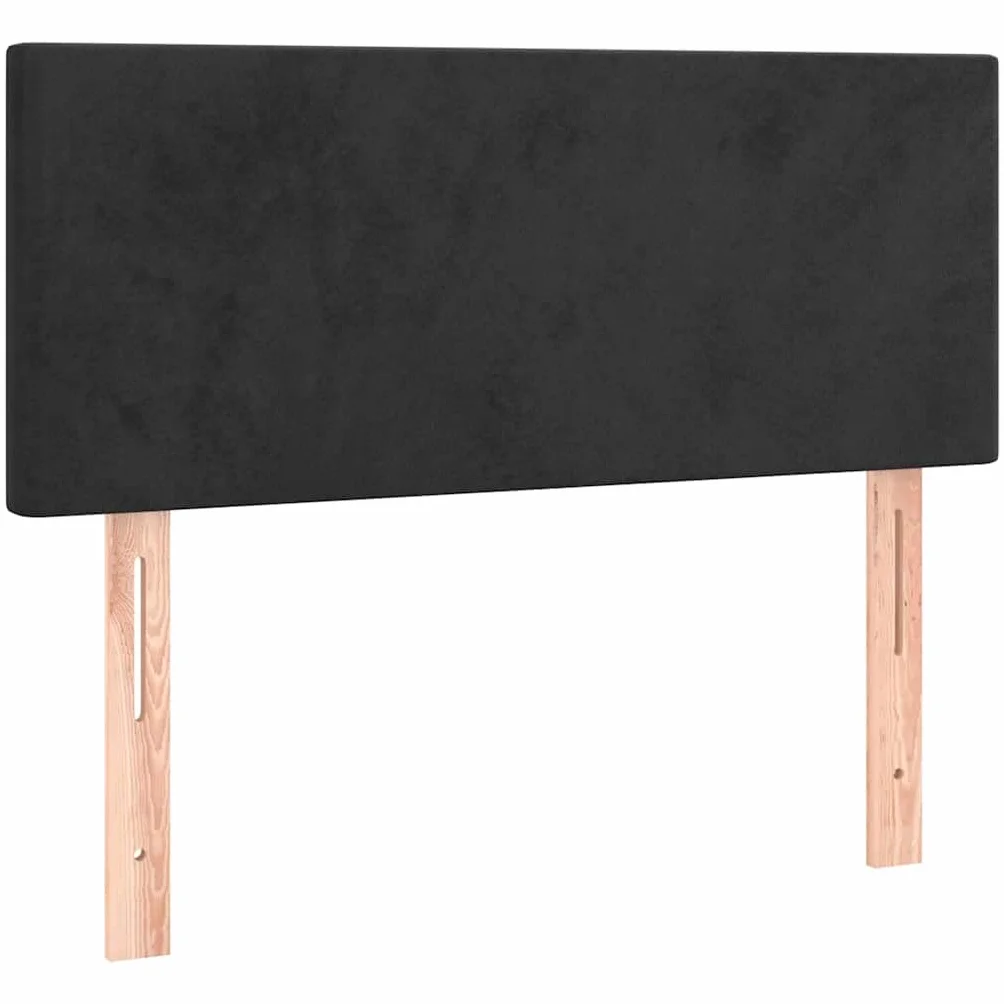 vidaXL Zagłówek do łóżka aksamitny czarny 80x5x78/88 cm