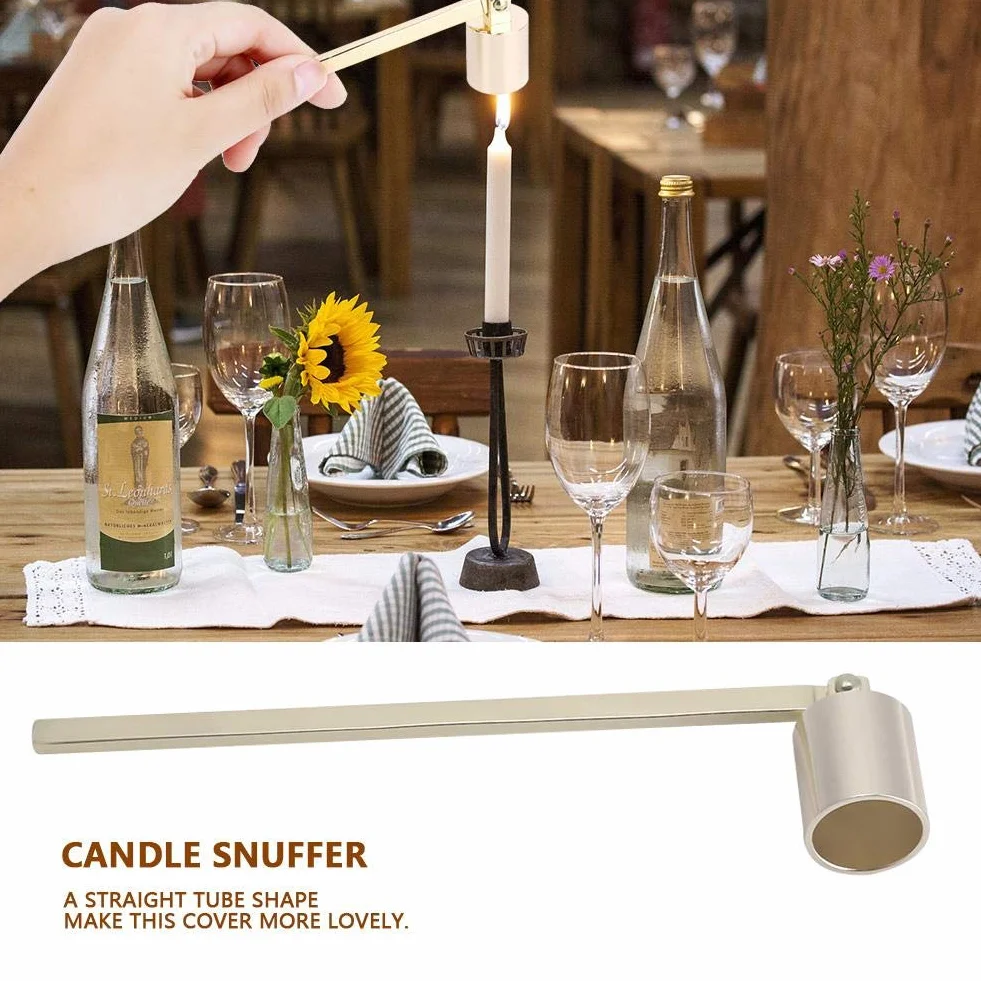 Candle Wick Trimmer Edelstahl mit langem Griff Gold