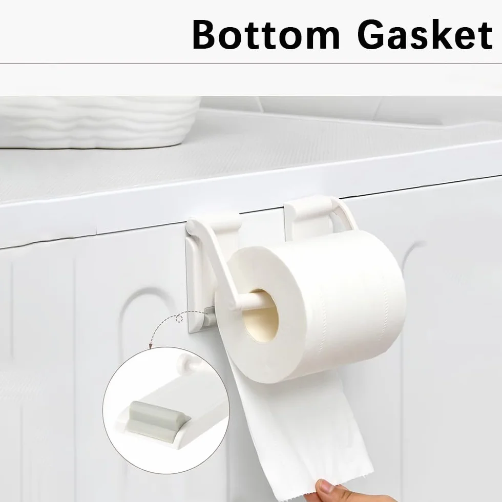 Magnetyczny uchwyt na rolkę na lodówkę, ścienny uchwyt na papier Scottex, bez wiercenia, regulowany magnetyczny uchwyt na papier toaletowy do łazienki, kuchni lub sypialni, biały