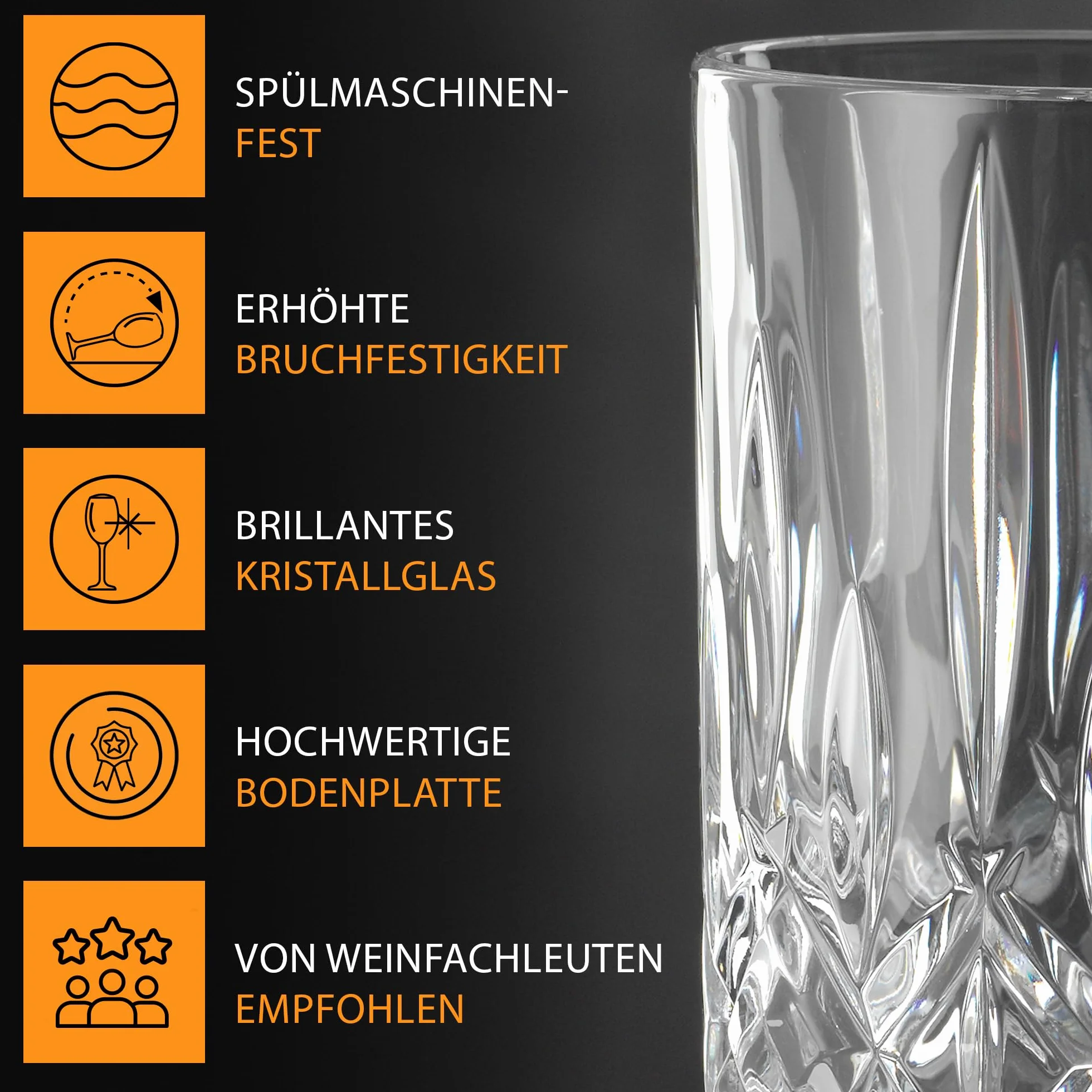 Spiegelau & Nachtmann 4-częściowy zestaw long drinków szkło kryształowe 445 ml Highland