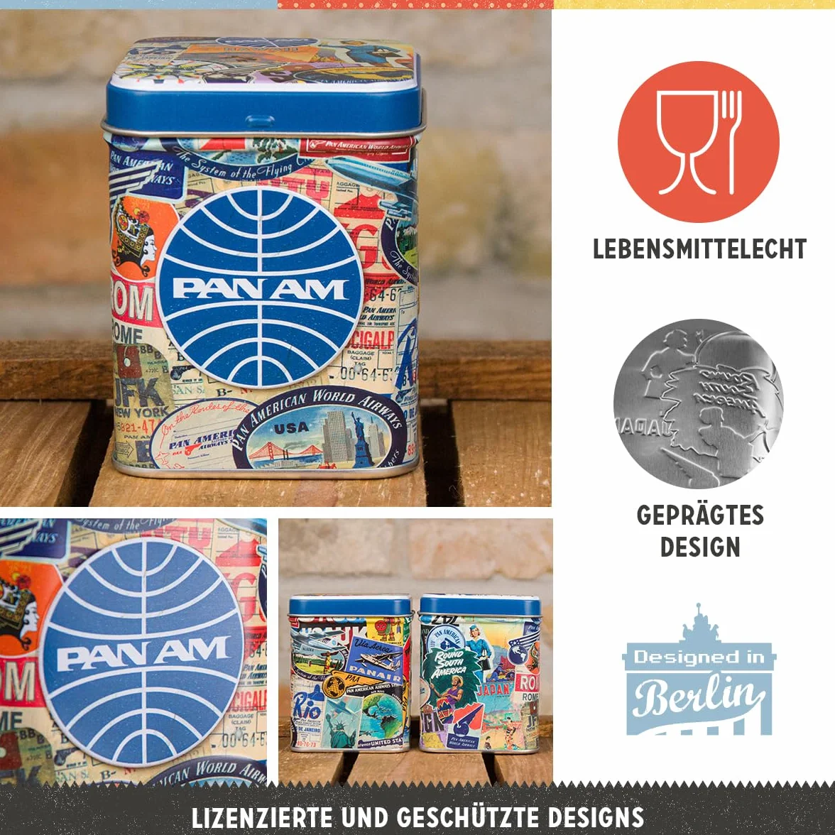 Nostalgic-Art Pan Am puszka na herbatę retro 100 g kolaż podróżny