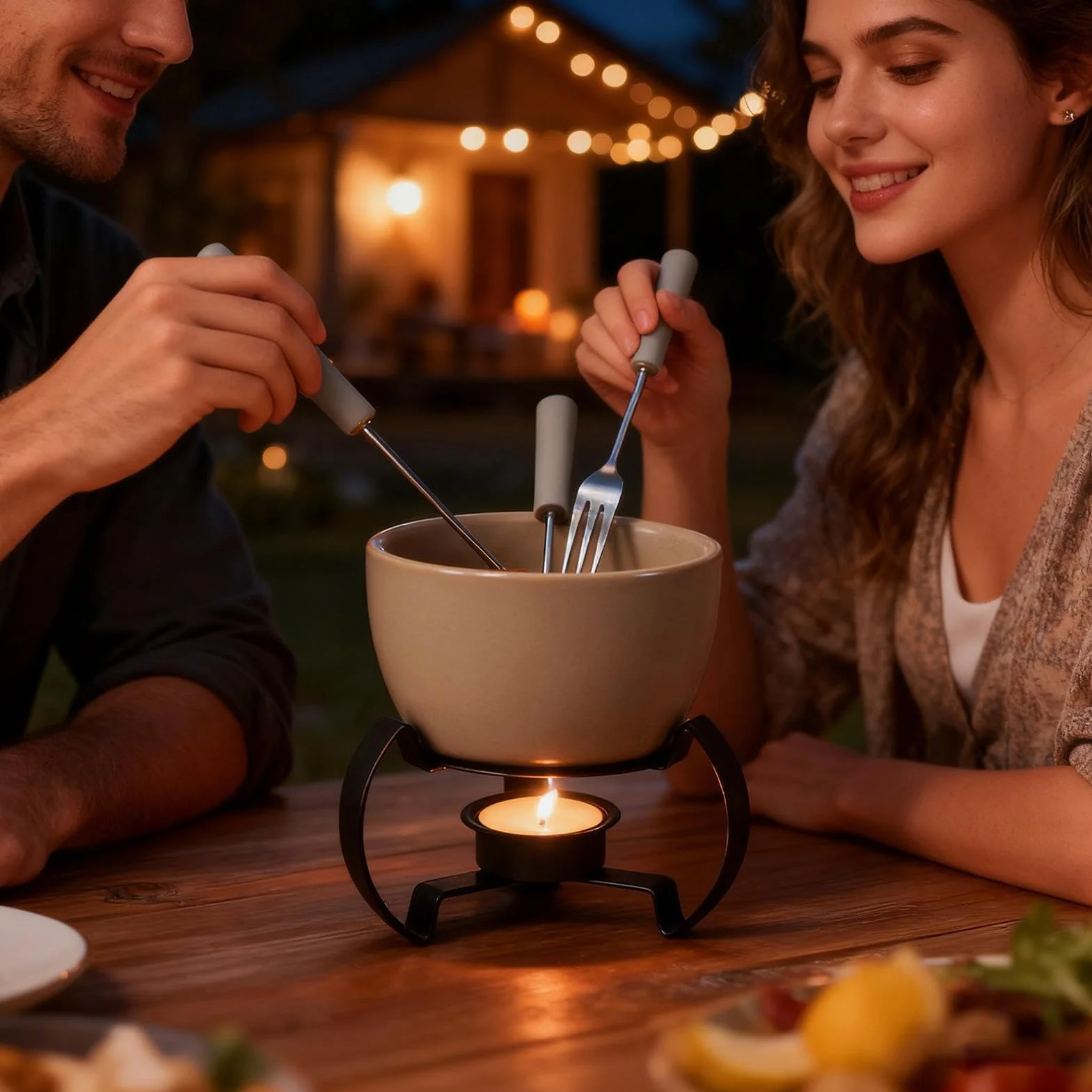 Kubek do fondue Ceramiczny, 450 ml, nadaje się do mycia w zmywarce, słodki kubek do fondue do topienia sera, masła, deseru, kremu, domu, kuchni, biura, na imprezę, kemping, piknik, urodziny, Boże