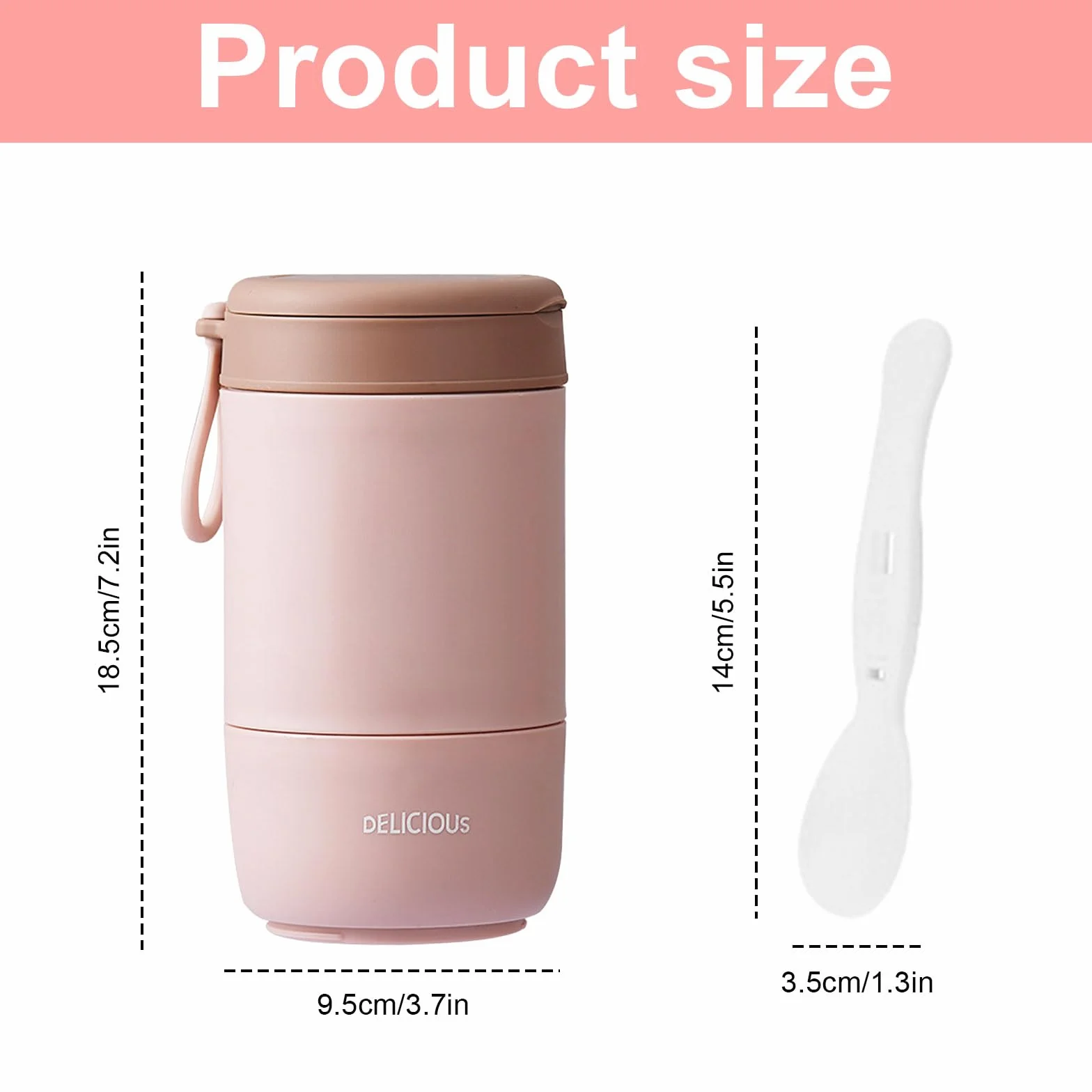 2 kubki na musli to go z pokrywką, materiał PP, owsianka, kubek na jogurt, z łyżeczką, 780 ml, kubek na musli na wynos, dwuwarstwowe, szczelne, idealne do pracy, szkoły