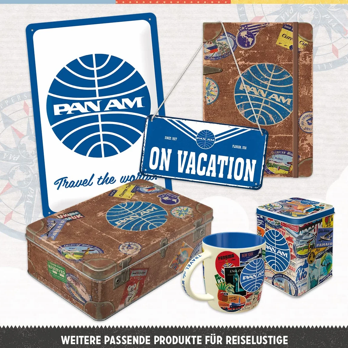 Nostalgic-Art Pan Am puszka na herbatę retro 100 g kolaż podróżny