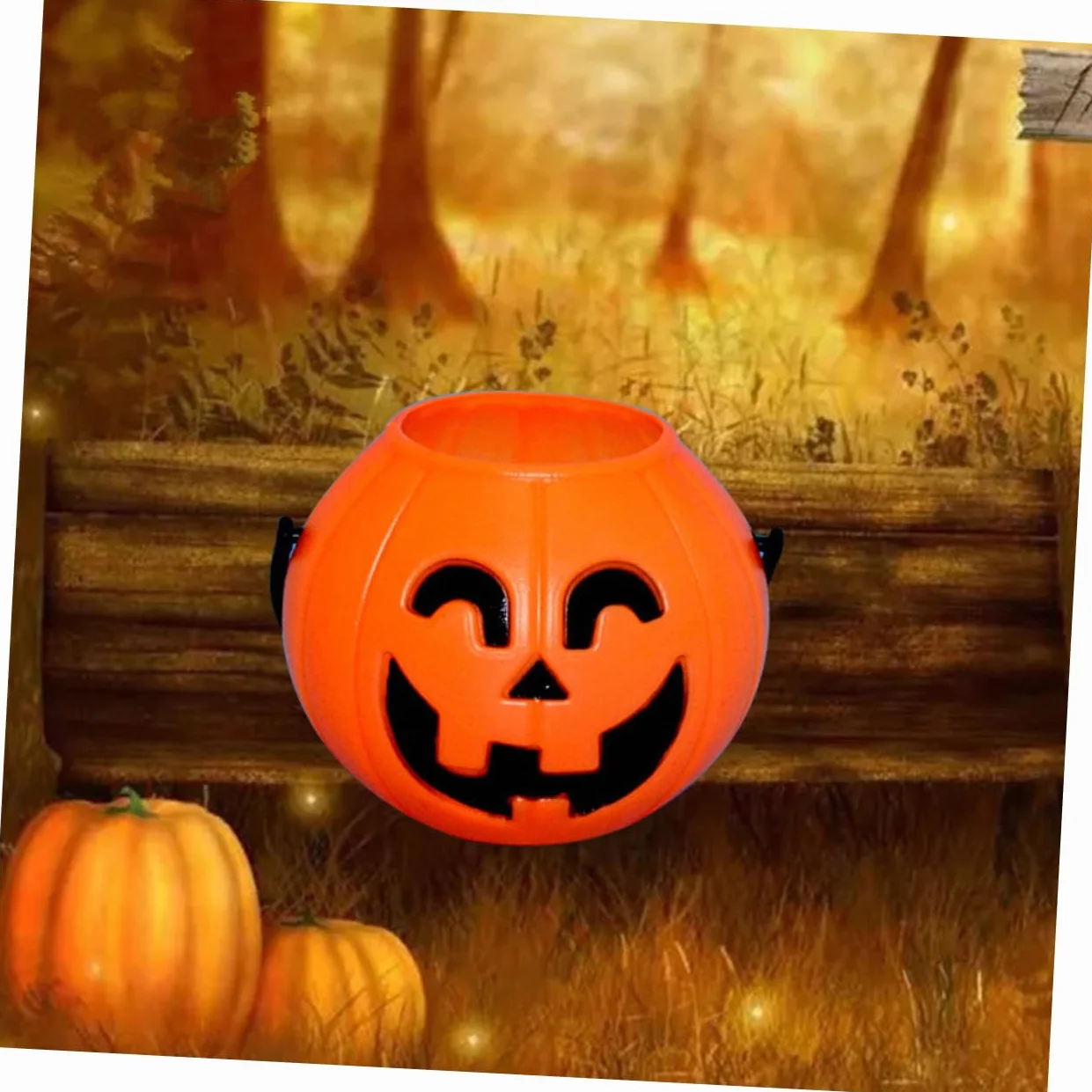 Halloween Dynia Cukierkowe Wiaderko 5 Sztuk Trójkątne Oczy Plastikowe