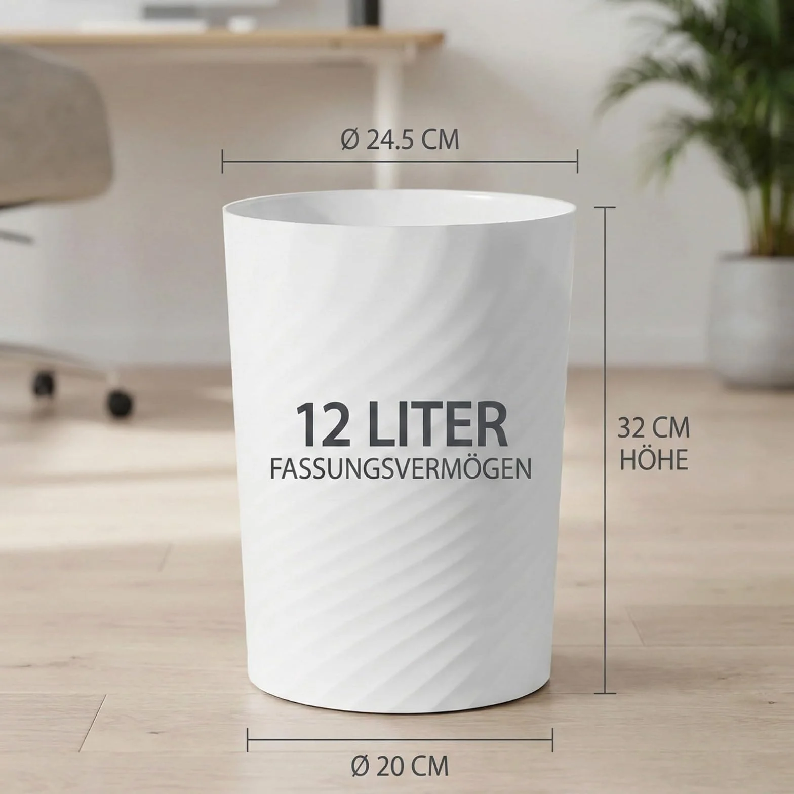 Kosz na śmieci 12 l 32 cm różowy z tworzywa sztucznego