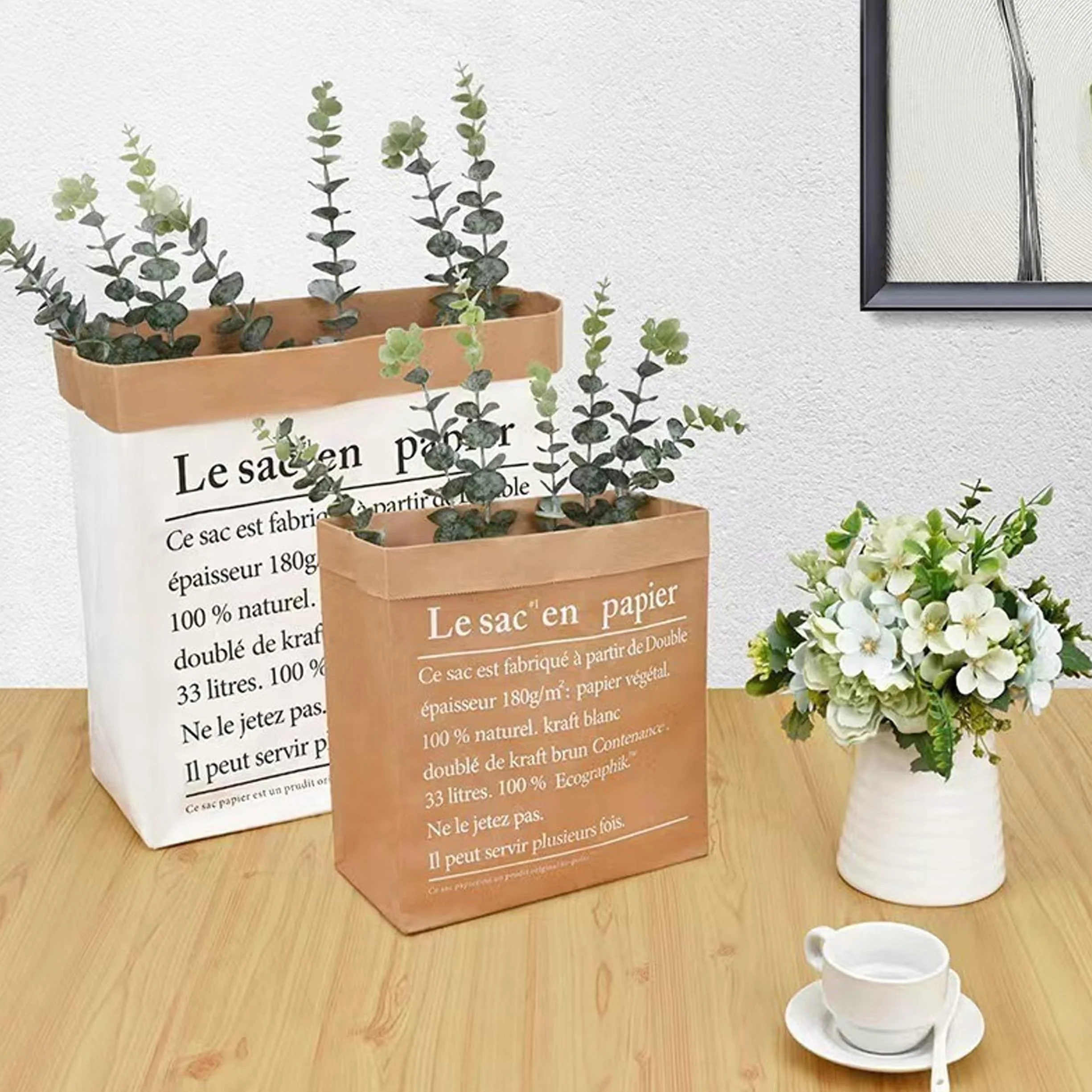 30 sztuk sztucznych liści eukaliptusa, dekoracja na wesele, imprezę, do domu, jako dekoracja stołu, do aranżacji kwiatowych (38 cm)
