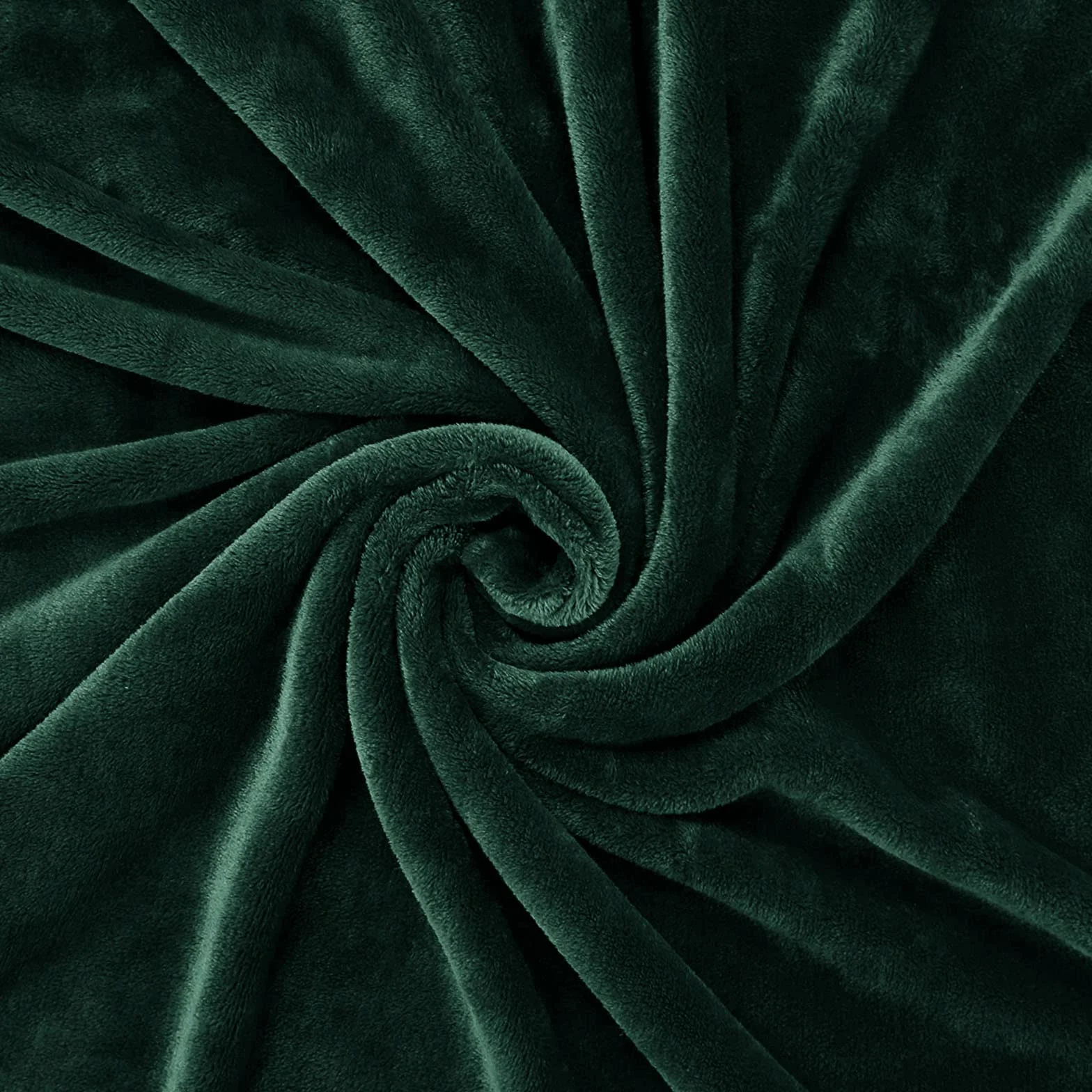 Forest Green Flannel Velvet Plush Throw Blanket