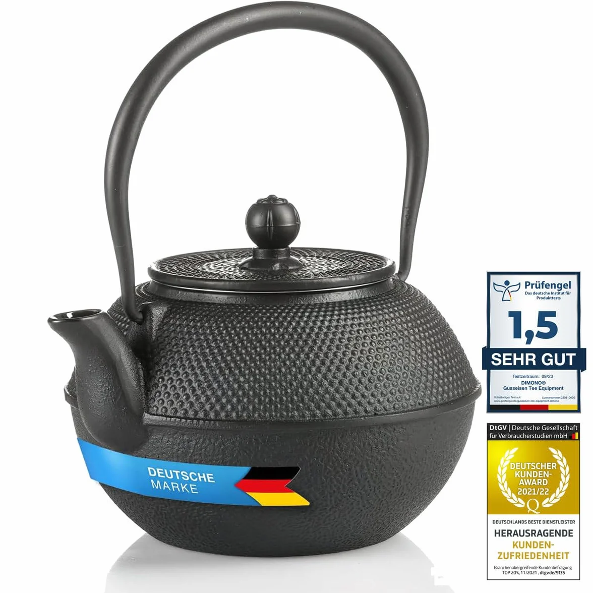 Dimono Żeliwny Zestaw do Herbaty Czajniczek 1300ml