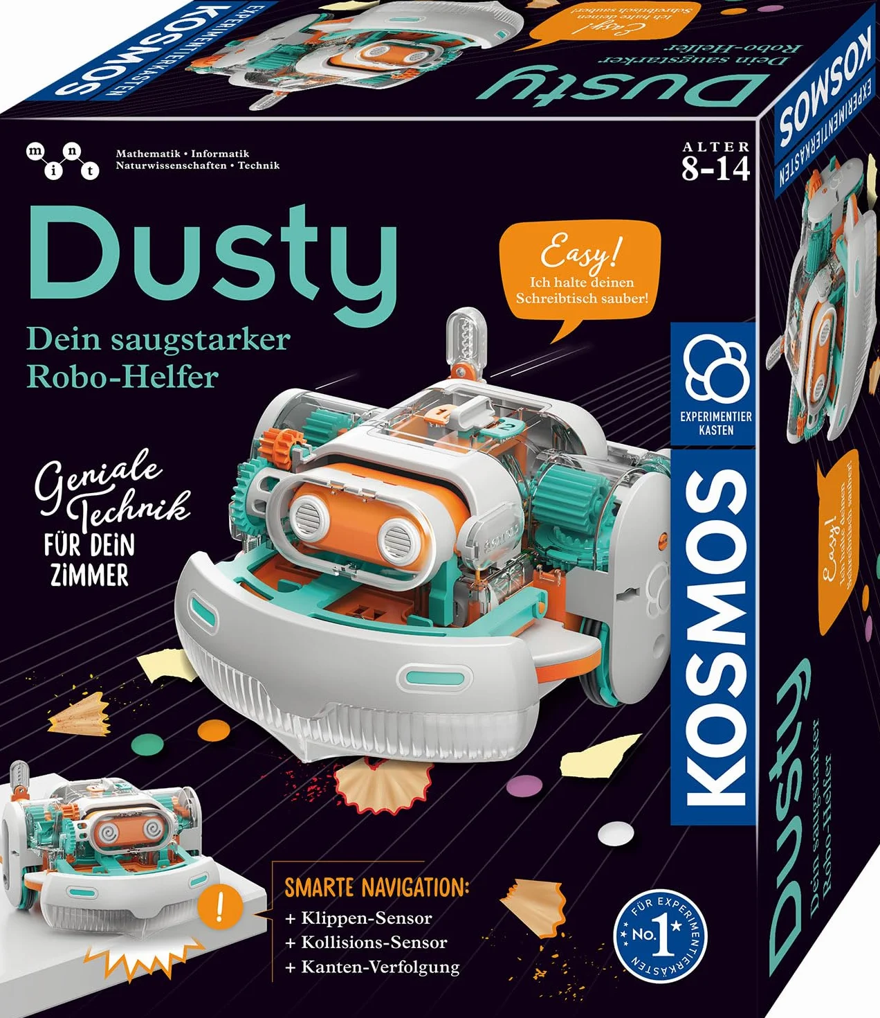 Kosmos 621322 Dusty – Twój chłonny robot robotyczny, robot odkurzający dla dzieci, skrzynka eksperymentalna od 8 lat