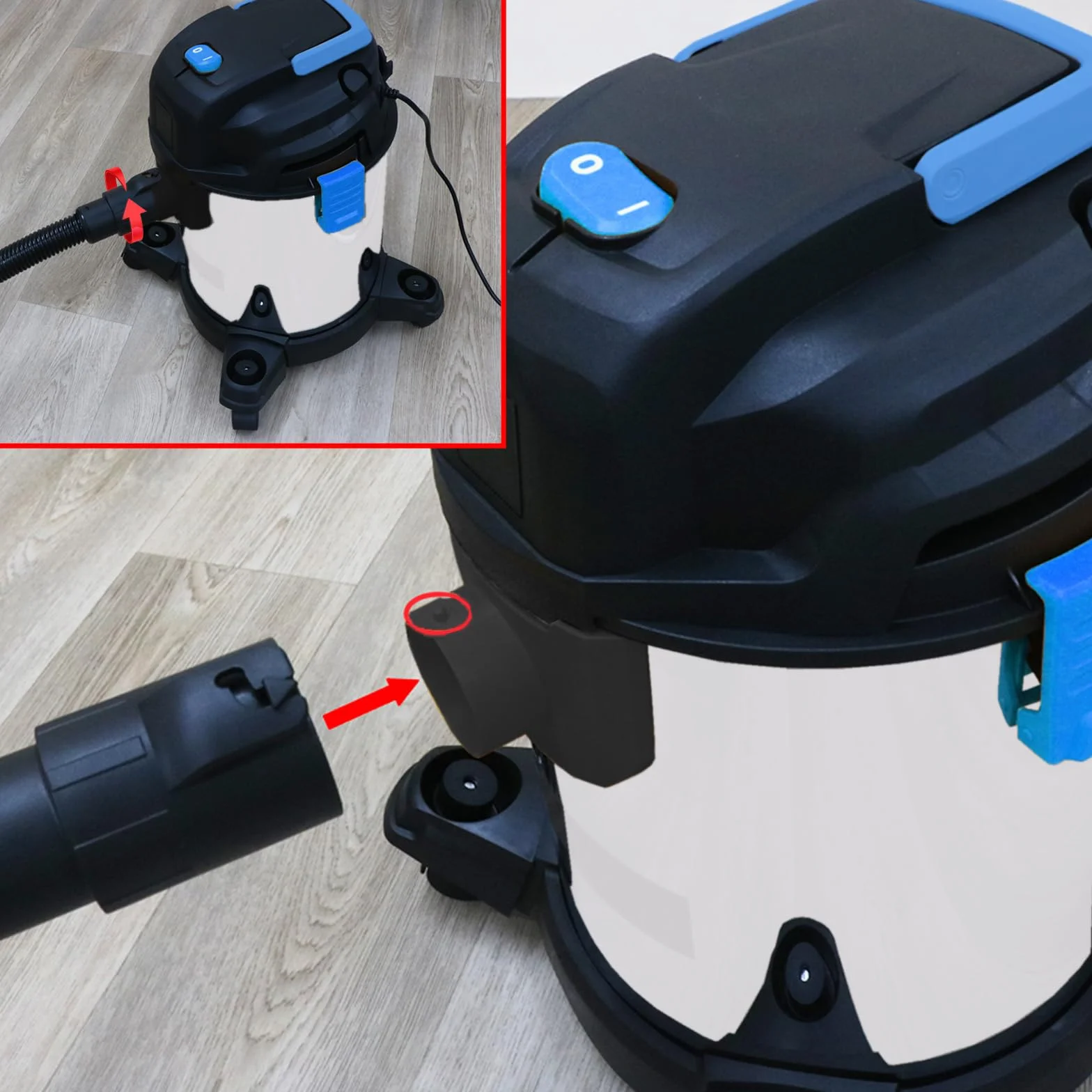 SPARES2GO Wąż do MacAllister 16L MWDV-16 20L MWDV-20 L-A 30L MWDV-30 L-A 40L MWDV-40 L-A odkurzacza (2m)