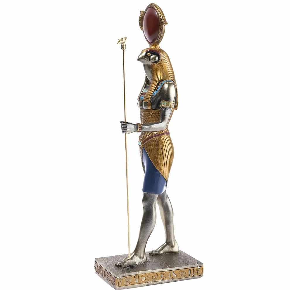 Posąg Ra 31 cm Bóg Egipcjanin Statuetka Dekoracja Starożytnego Egiptu Figurka egipskiego przedmiotu Sokół Głowa Ptak Orzeł Egipski biust
