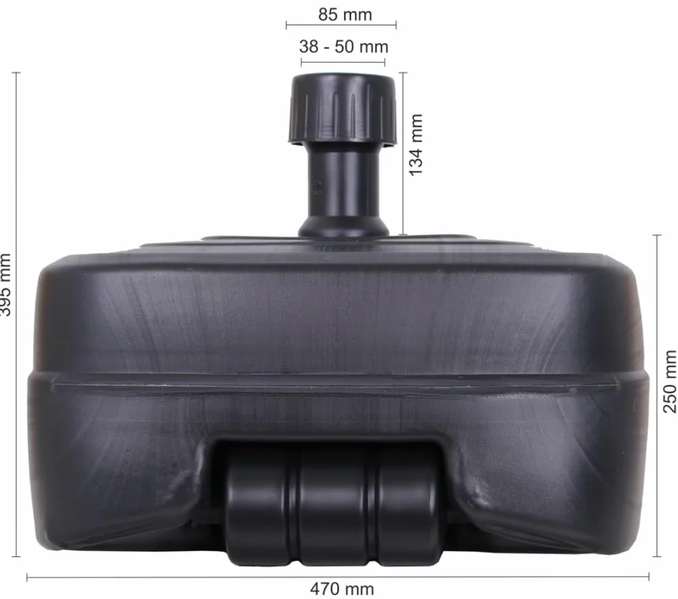 Schneider stojak na parasol PE antracytowy 45 l