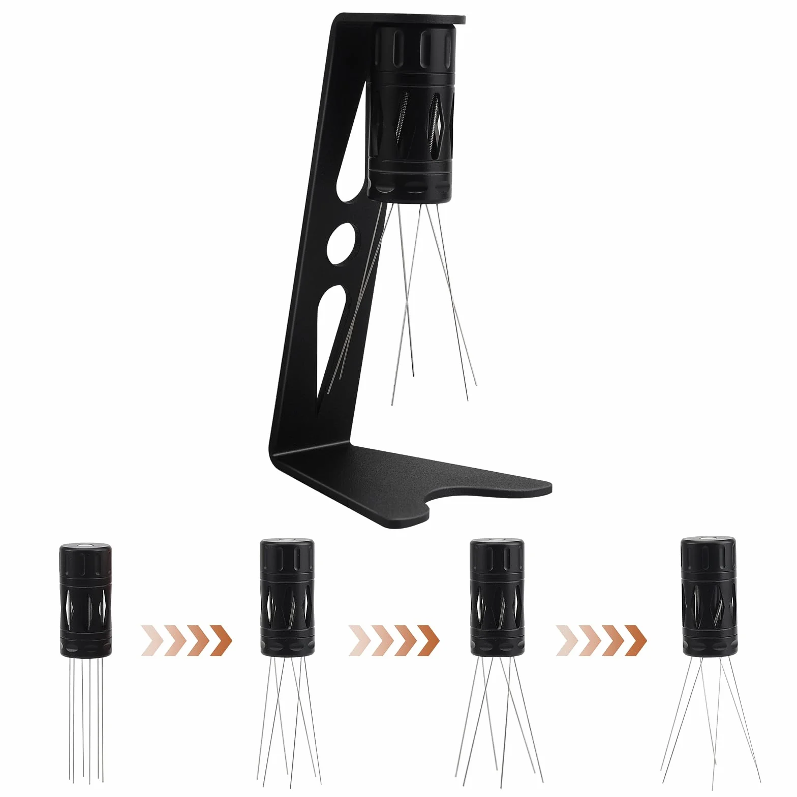 WDT Tool igła do espresso z 10 cienkimi igłami z uchwytem magnetycznym, tamper do kawy, akcesoria do kawy