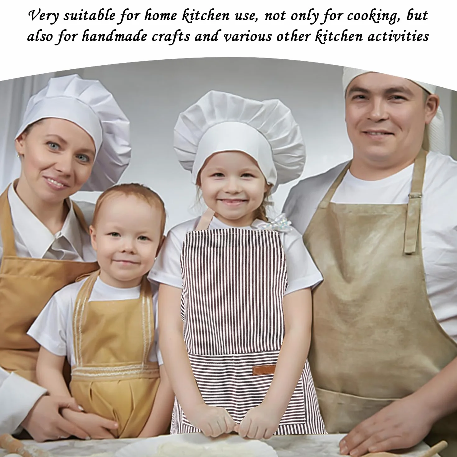 1 fartuch dziecięcy i 1 x dziecięca czapka szefa kuchni, regulowany fartuch, fartuch kuchenny, fartuch kuchenny odporny na zabrudzenia