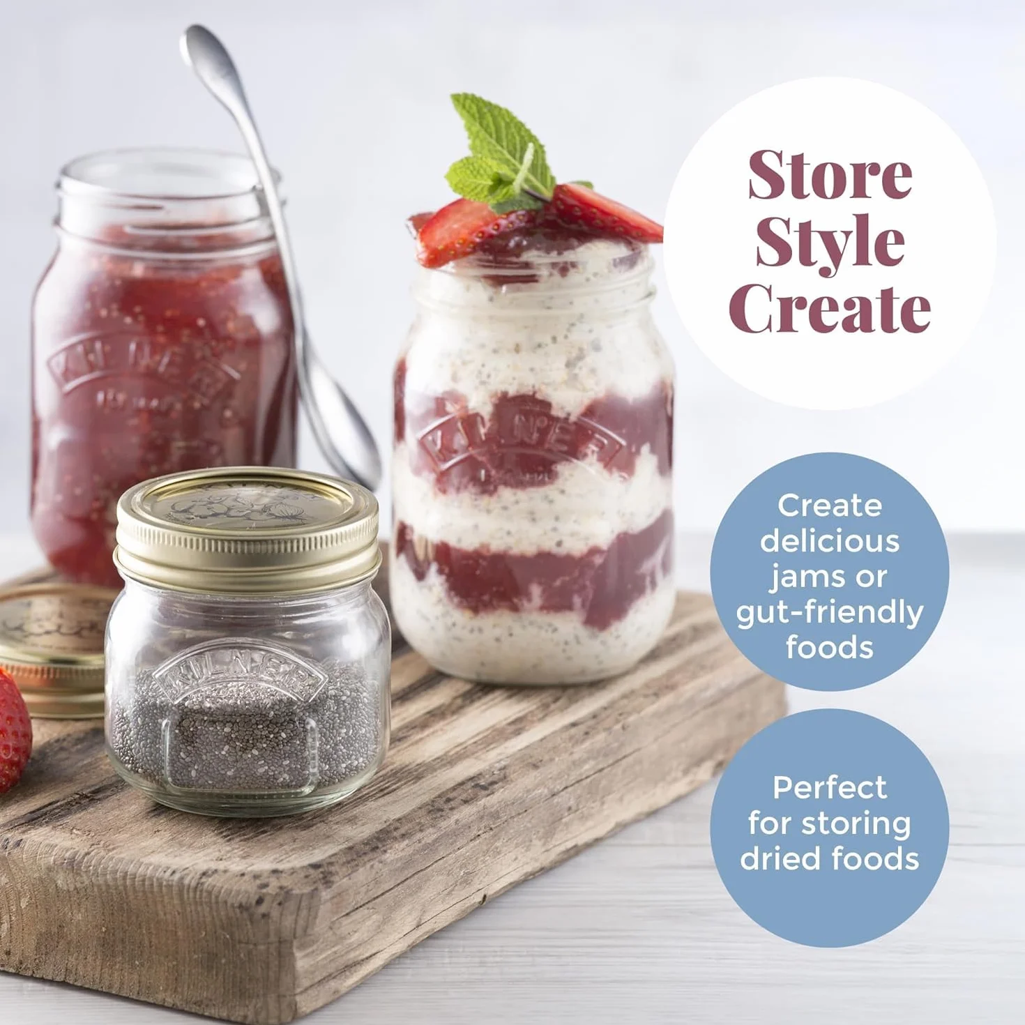 Kilner Szklany słoik na przetwory 0,5 litra