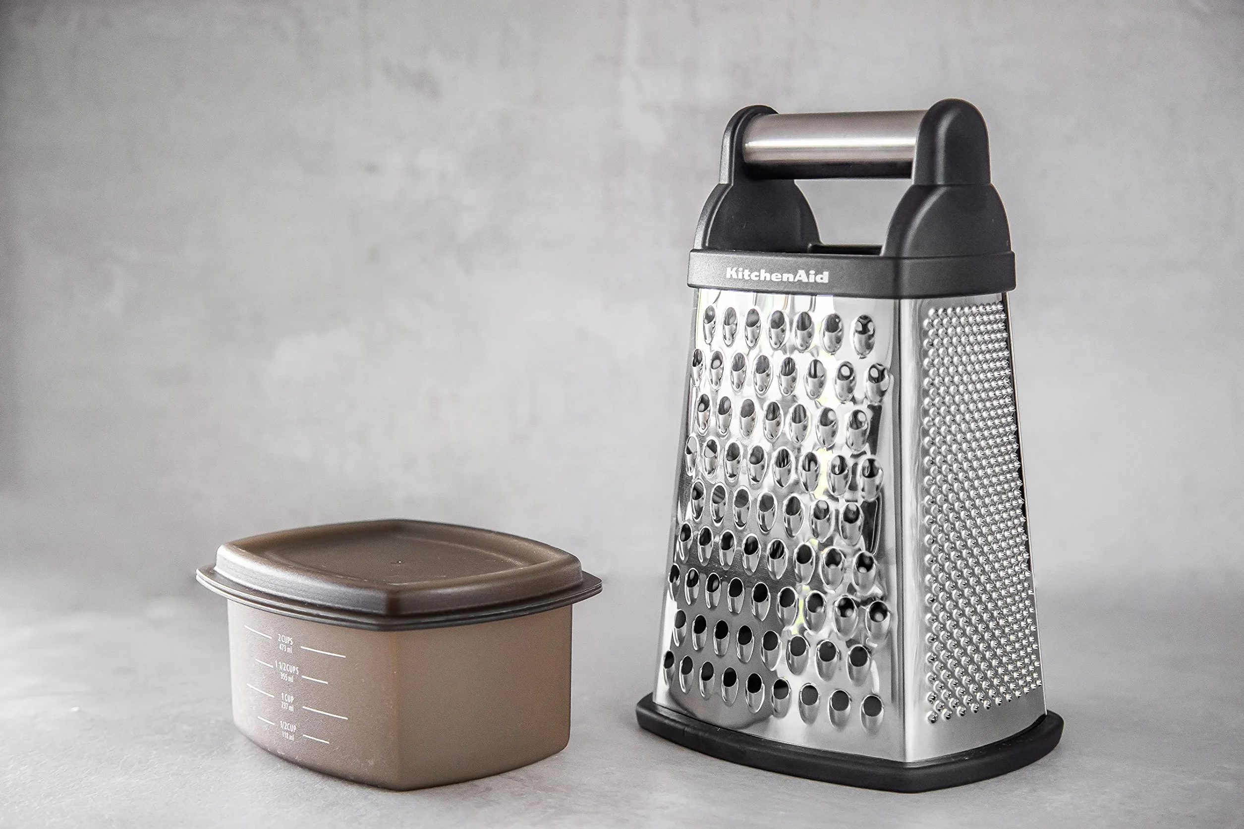 KitchenAid Czterostronna Tarka do Sera, Stal Nierdzewna, 16,5 × 13 × 26 cm