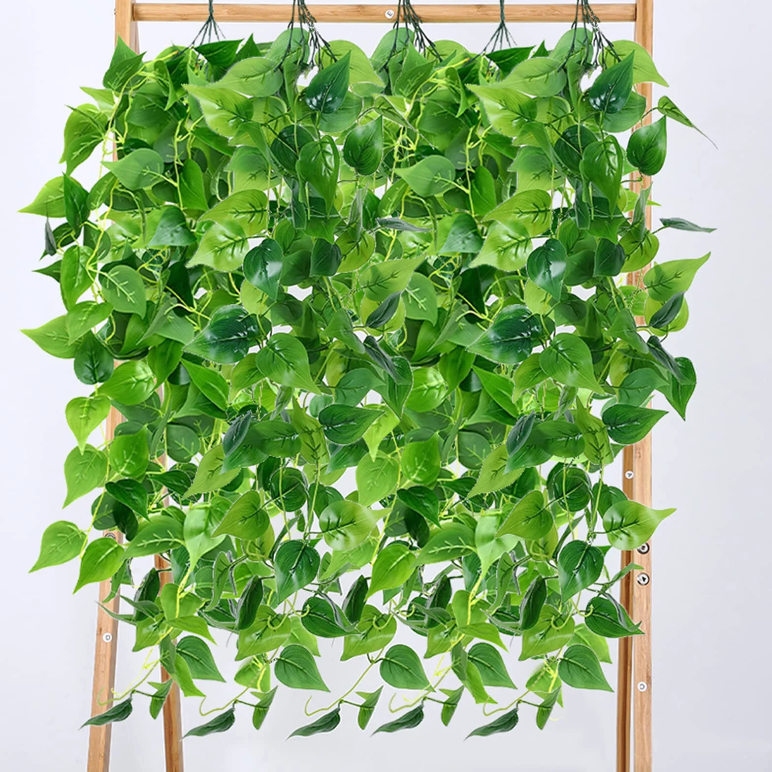 Firschoie 2 Sztuczny bluszcz, rośliny girlanda, 100 cm, sztuczna wieniec bluszczu, nadaje się na ślub, do ogrodu, wiszącego kosza, przedpokoju, dekoracji ścian