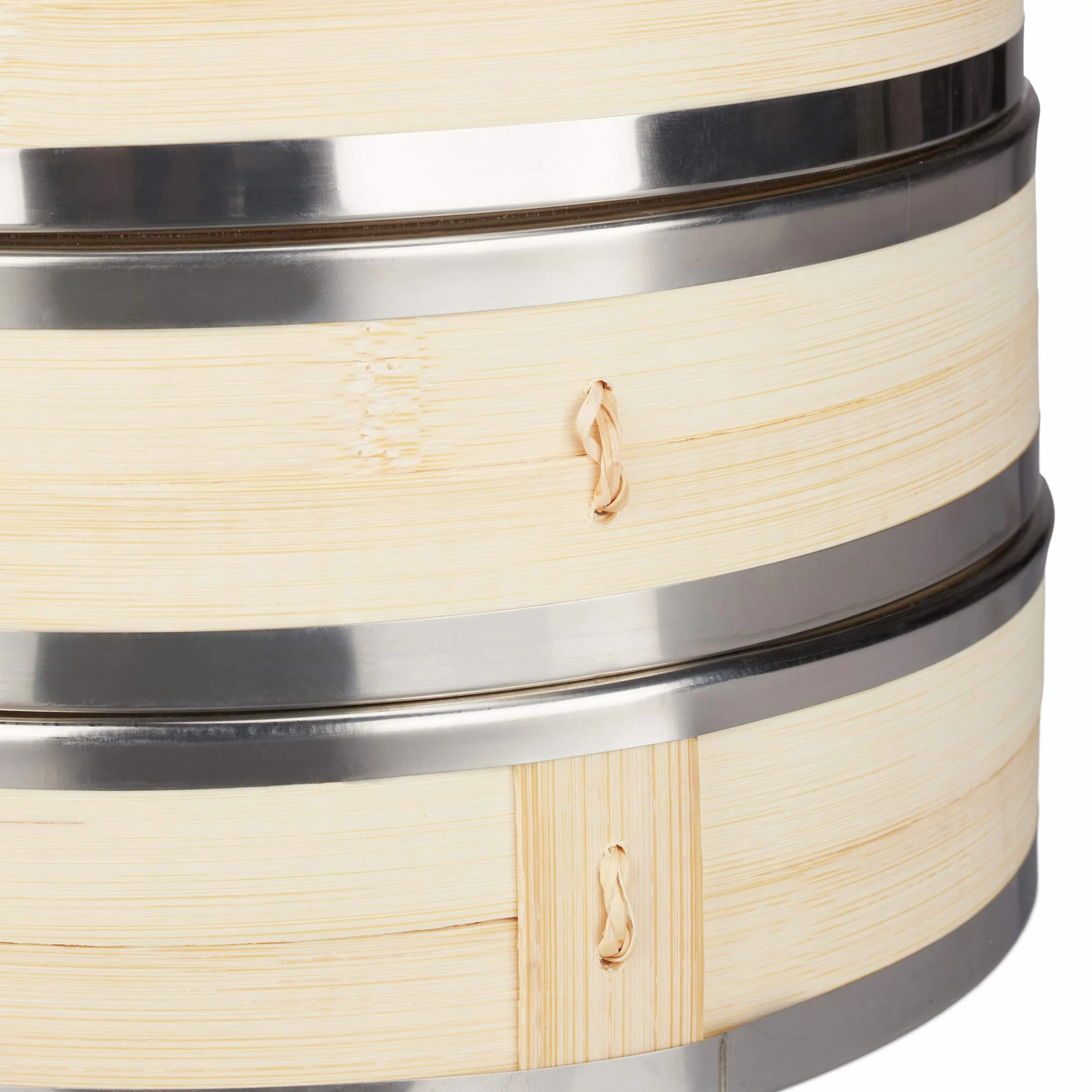 Relaxdays bambusowy parowar 3 poziomy Ø 24 cm azjatycki kosz parowy na ryż dim sum warzywa