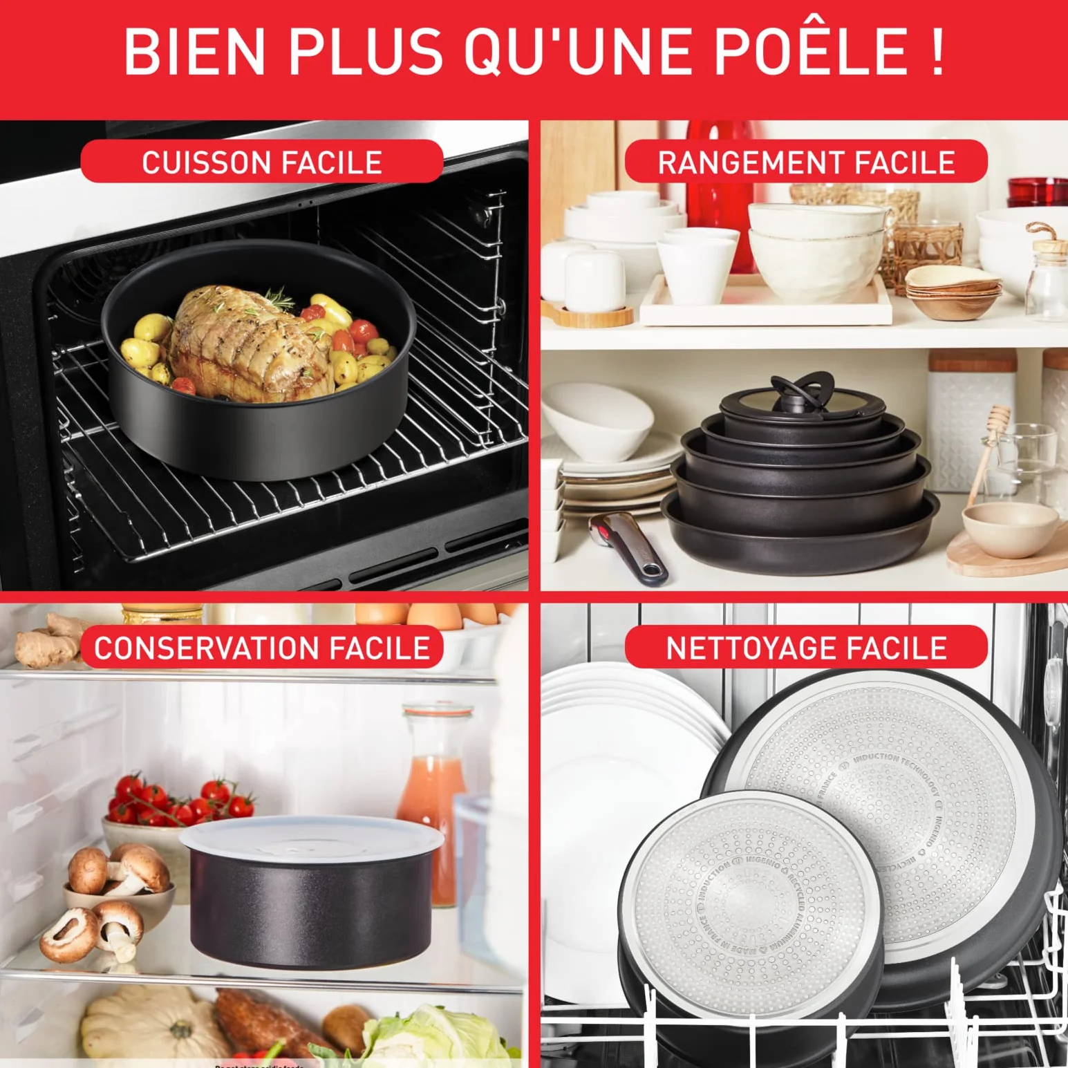 Tefal Ingenio Eco Resist Patelnia do Naleśników Ø 27 cm Aluminium Czarny