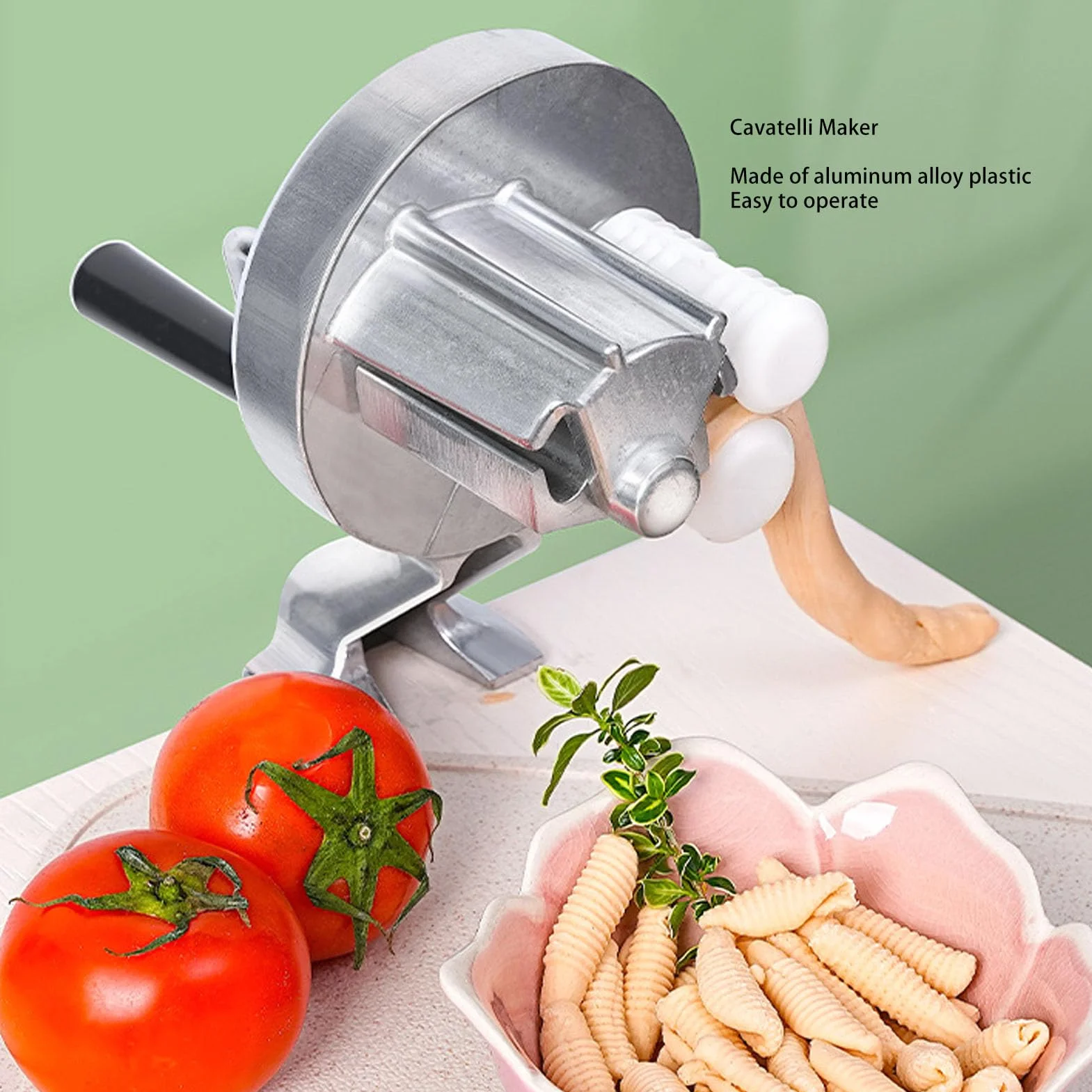Maszyna do Robienia Makaronu Cavatelli z łatwymi w Czyszczeniu Rolkami, Robi Autentyczne Muszle Makaronu Gnocchi i Nie Tylko, Zestaw do Robienia Domowego Makaronu Doskonale