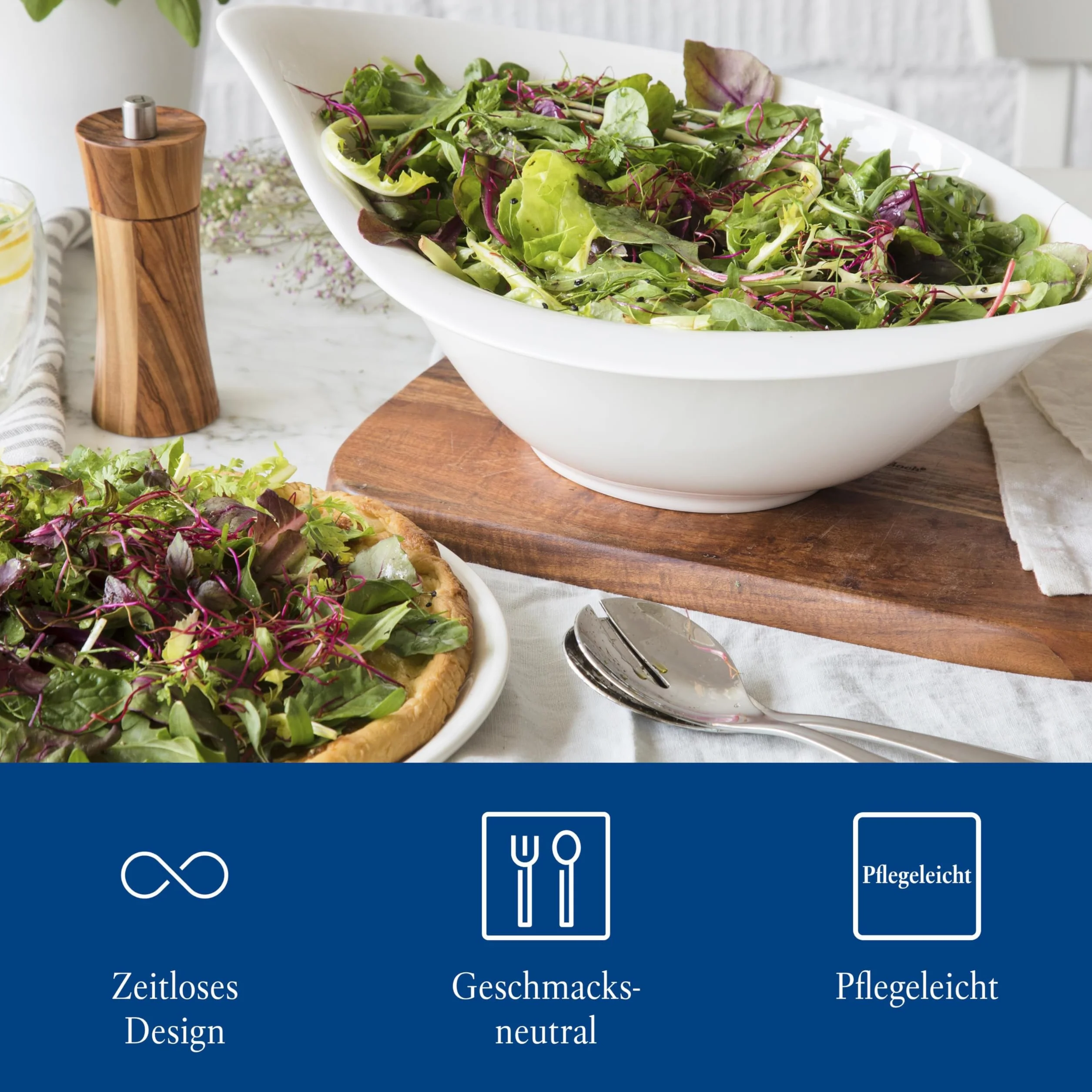 Villeroy & Boch 2-częściowe sztućce 250 mm, serwery do sałatek, stal nierdzewna
