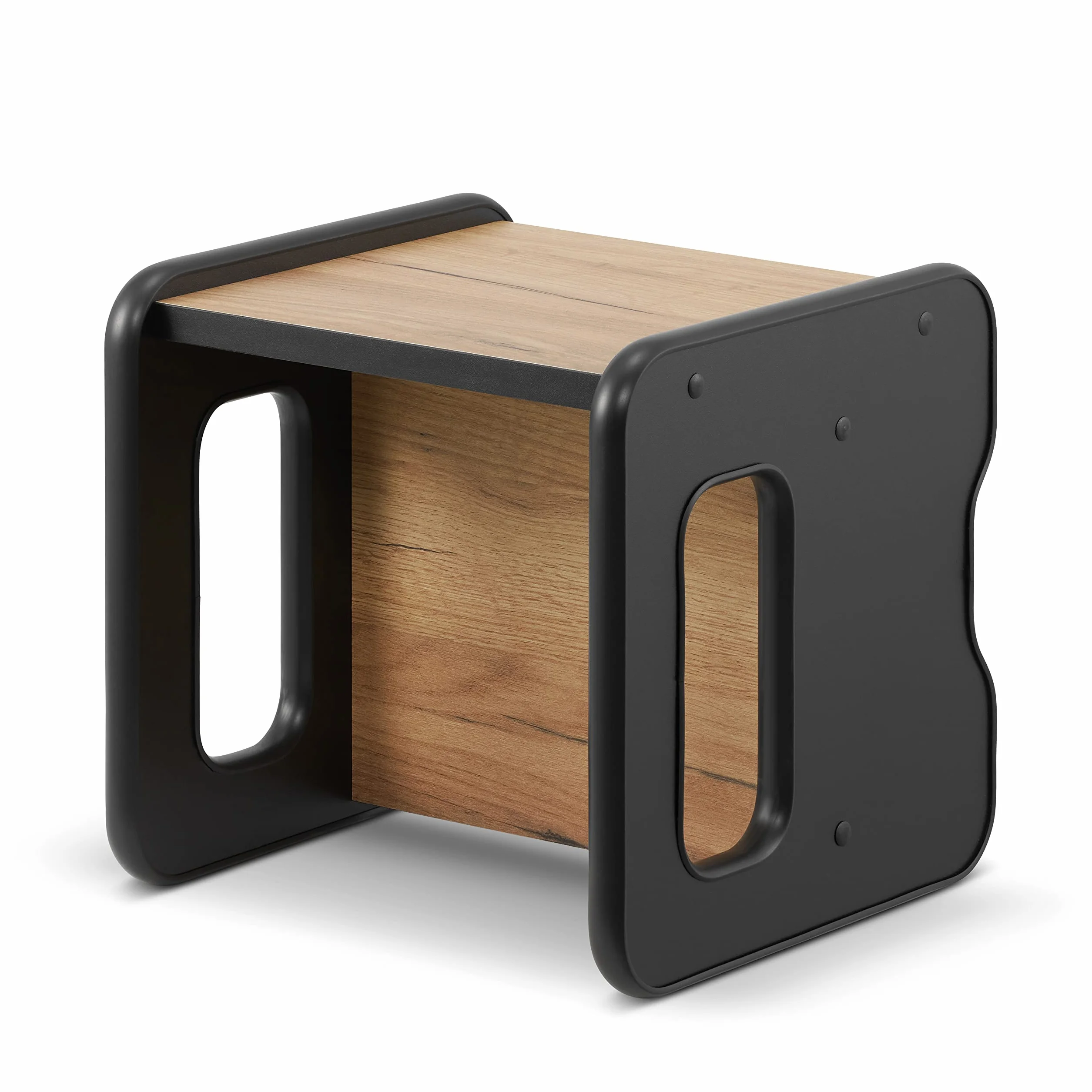 defiPad Taboret dwustronny dla dzieci od 1 roku życia z drewna, przekształcalny w stół