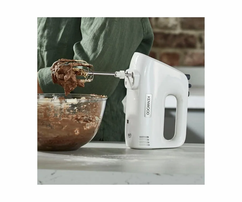 Kenwood Chefette HMP30.A0WH blender ręczny, 450 W, 5 stopni prędkości + turbo, trzepaczka i hak do zagniatania, biały