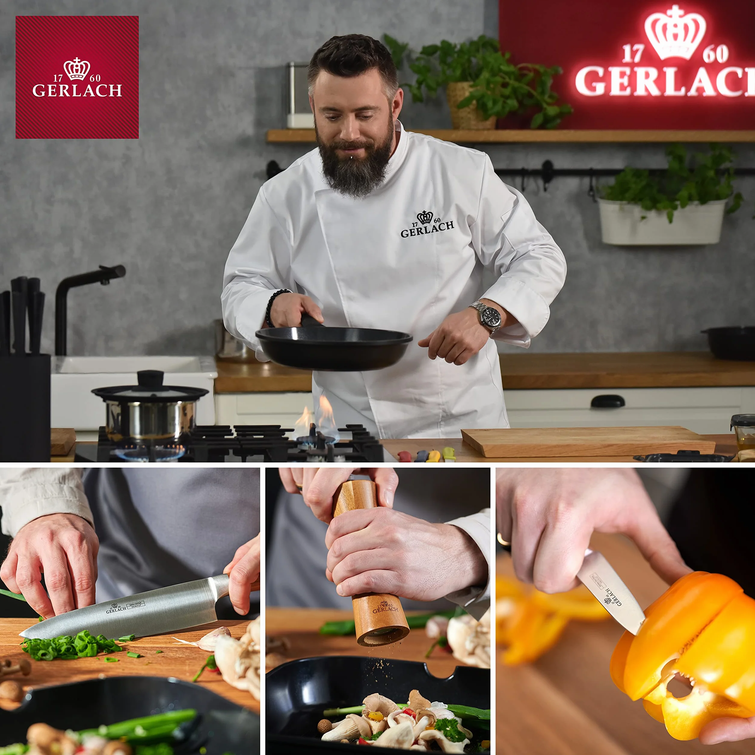 Gerlach 1760 Ambiente Eislöffel Eisportionierer Edelstahl