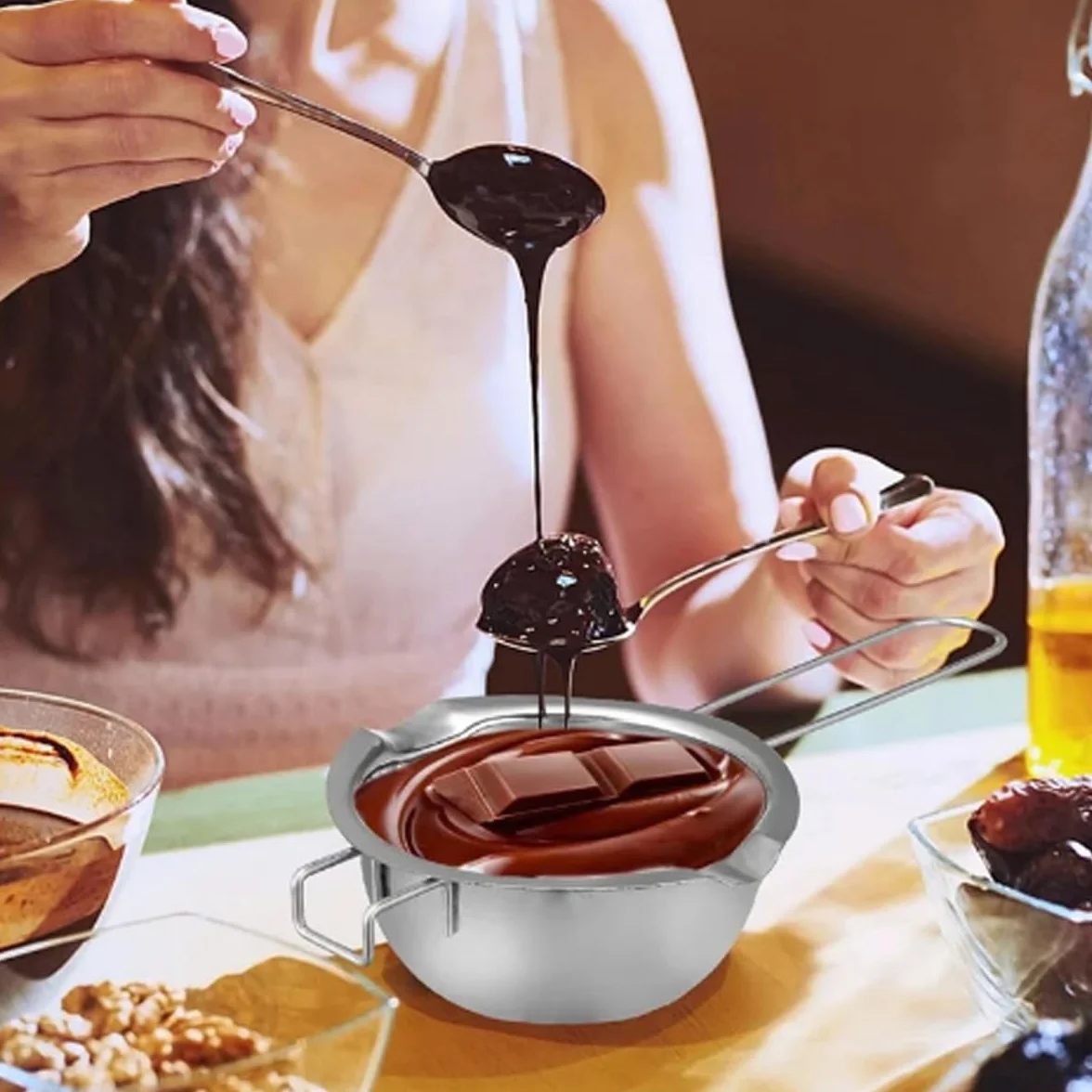 Garnek do wytapiania wody 400 ml – podwójny kocioł ze stali nierdzewnej do topienia czekolady