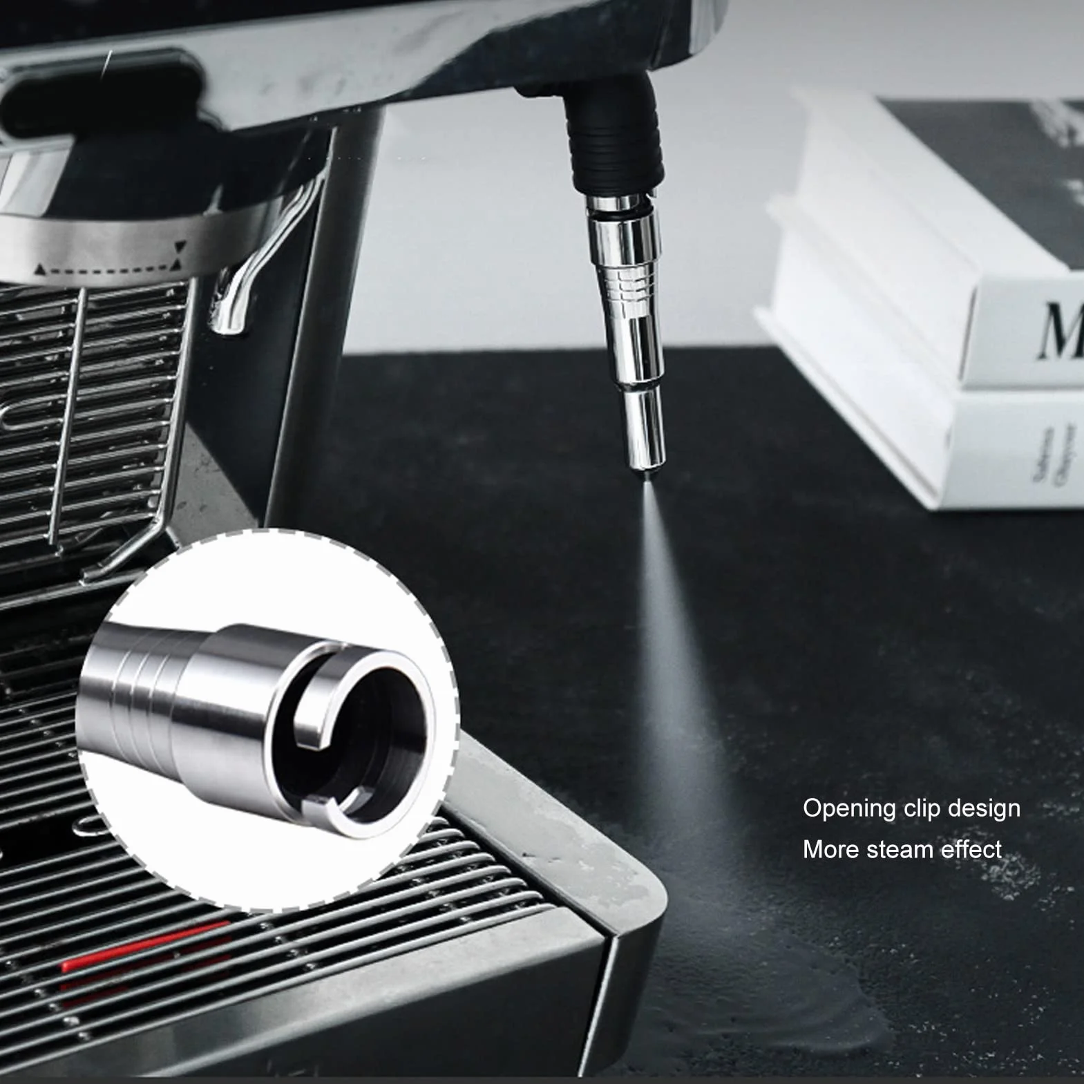 Dysza parowa do ekspresu do kawy Delonghi, Dysza parowa ze stali nierdzewnej do ECP3420 310 330, EC680 685, EC9335, 9665, ECAM22.110.SB, Wylewka do ekspresu do kawy