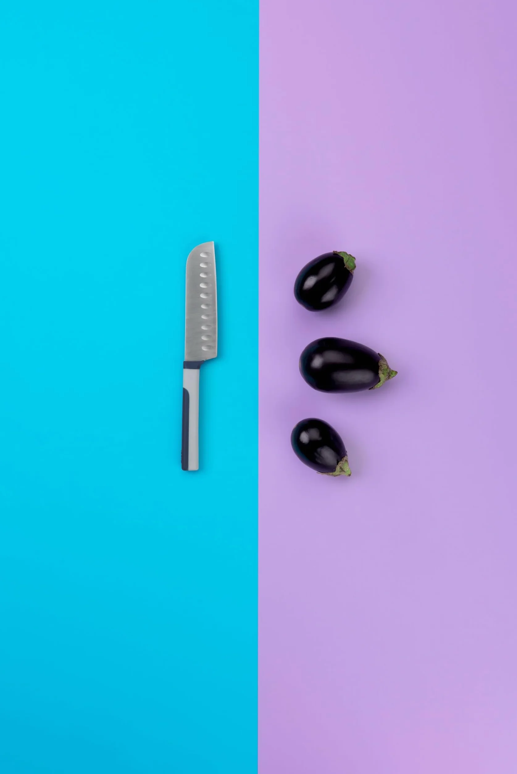 Tasty Nóż Santoku Live Knife, Ostrze 13 cm, do Precyzyjnego Krojenia w Kuchni: Siekania, Krojenia w Kostkę i Filetowania, Kolor Szary/Niebieski/Srebrny