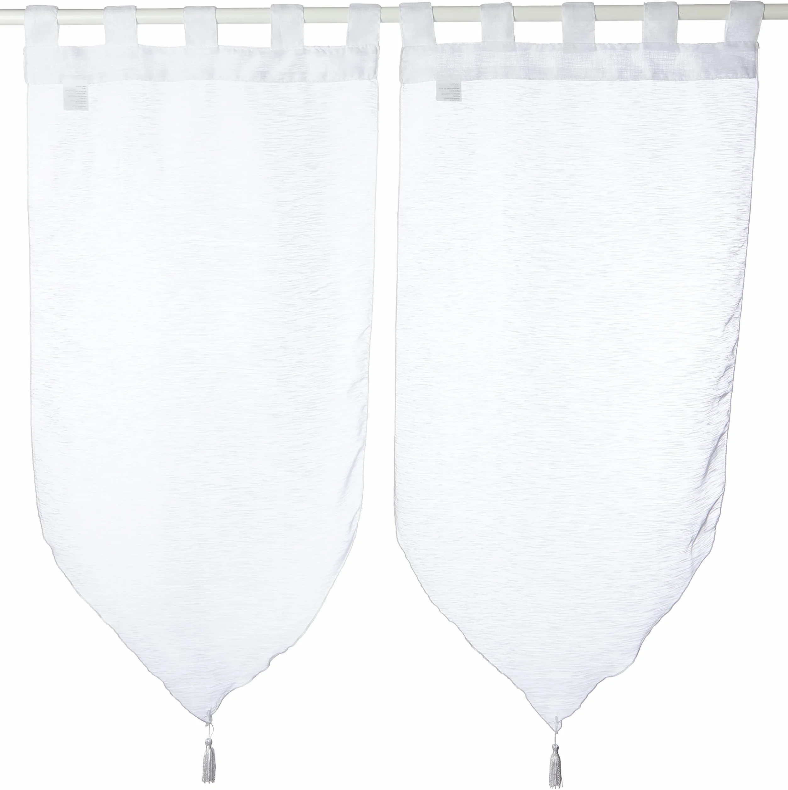 DOUCEUR D'INTERIEUR Siatka Pompon 45/90 Gładki Biały Żagiel Piaskowy 45 x 90 cm