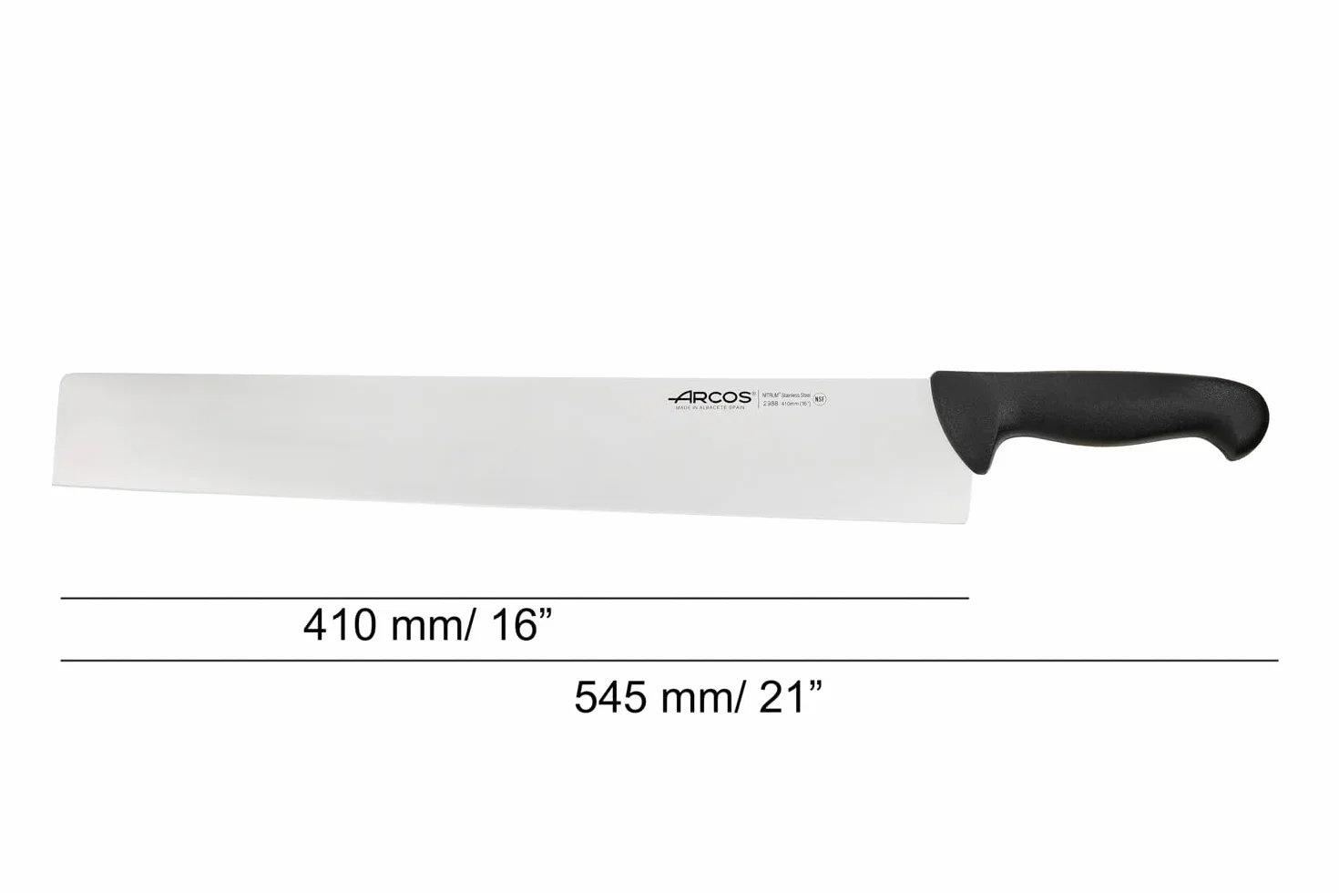 Arcos 410 mm Acier inoxydable, czarny