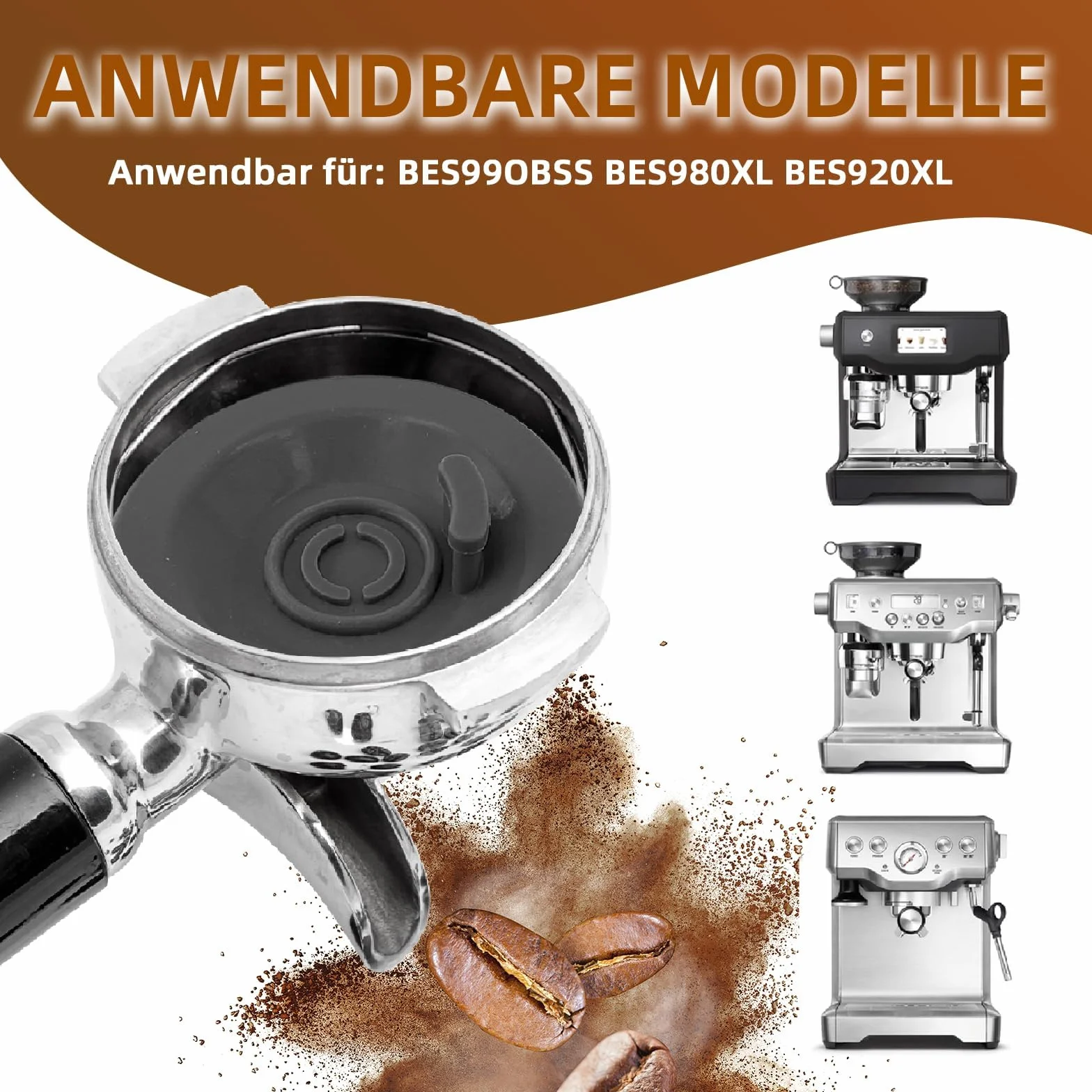 Silikonowa podkładka do czyszczenia ekspresu do kawy, kompatybilna z Breville/Gastroback/Sage Espressomaschinen, 54 mm, idealna dla miłośników kawy, łatwa w użyciu i wielokrotnego użytku