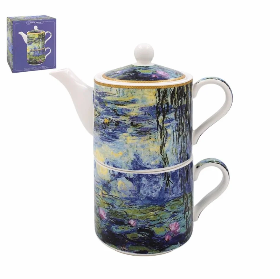Leonardo Collection Claude Monet dzbanek do herbaty ceramiczny zestaw upominkowy