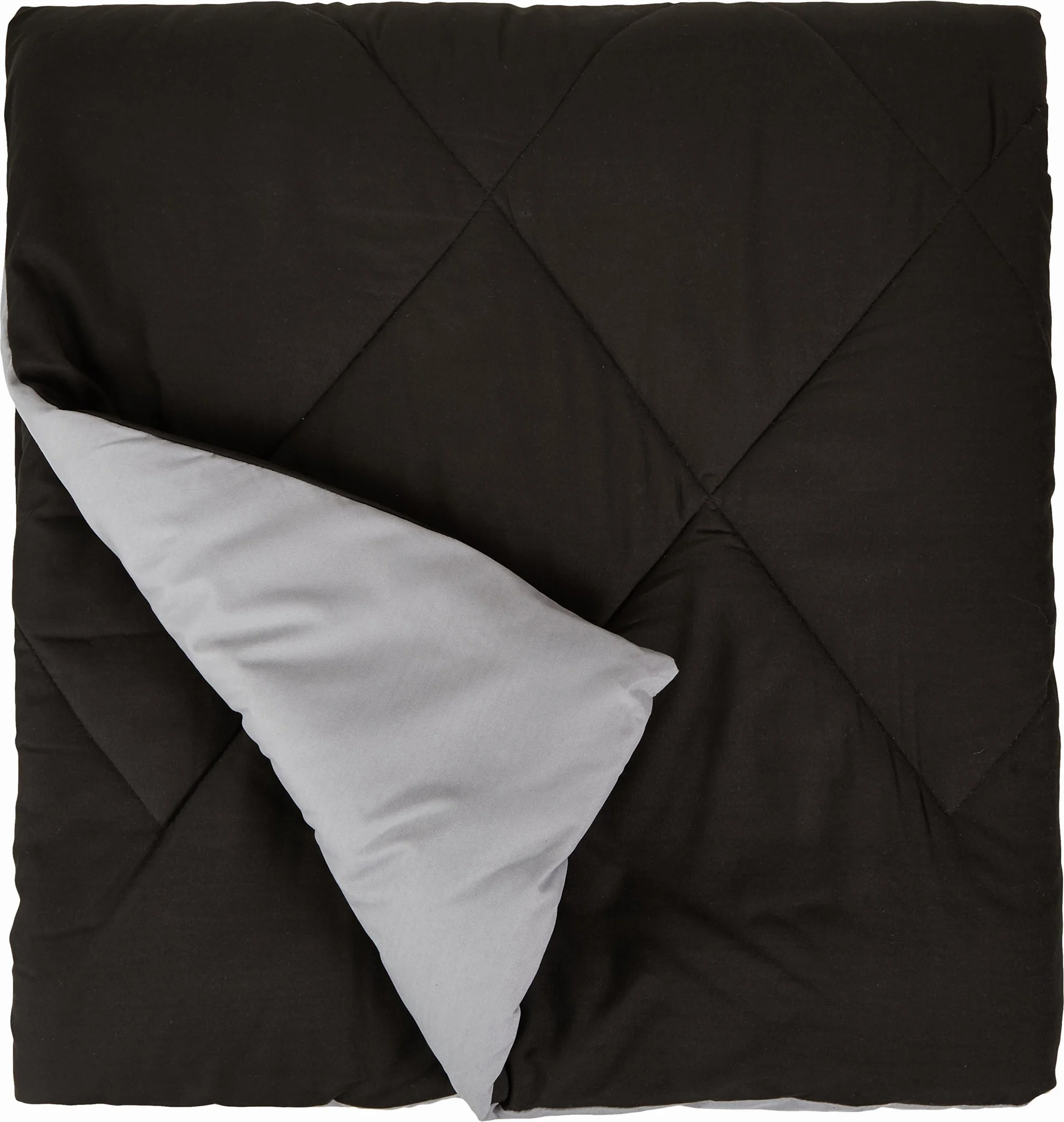Amazon Basics Dwustronna kołdra z mikrofibry 220 x 240 cm szara czarna