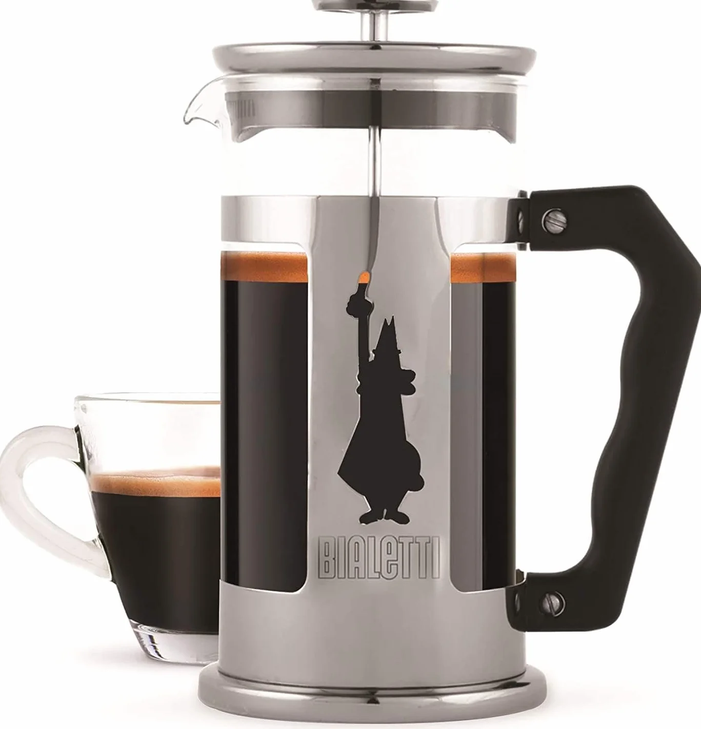 Bialetti Zaparzacz do Kawy, Czarny/Srebrny, 1 l
