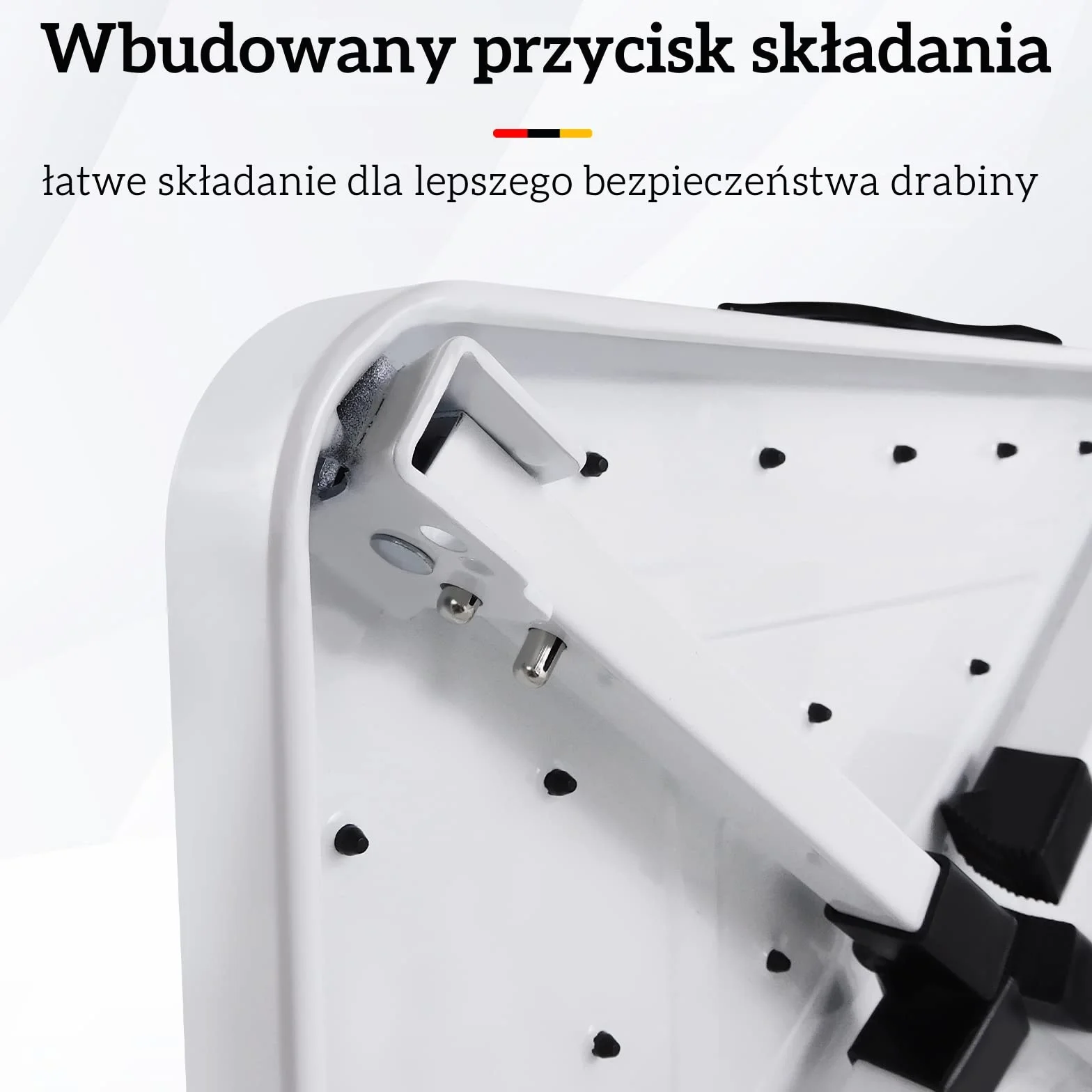 Qimu Składany Stołek Stalowy Antypoślizgowy Udźwig 150 kg