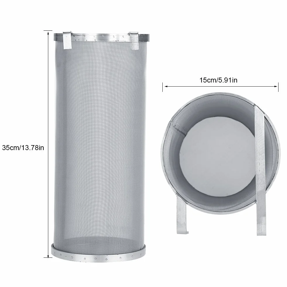 Sitko filtrujące do piwa Spider 300 mikronów stal nierdzewna 15 x 35 cm