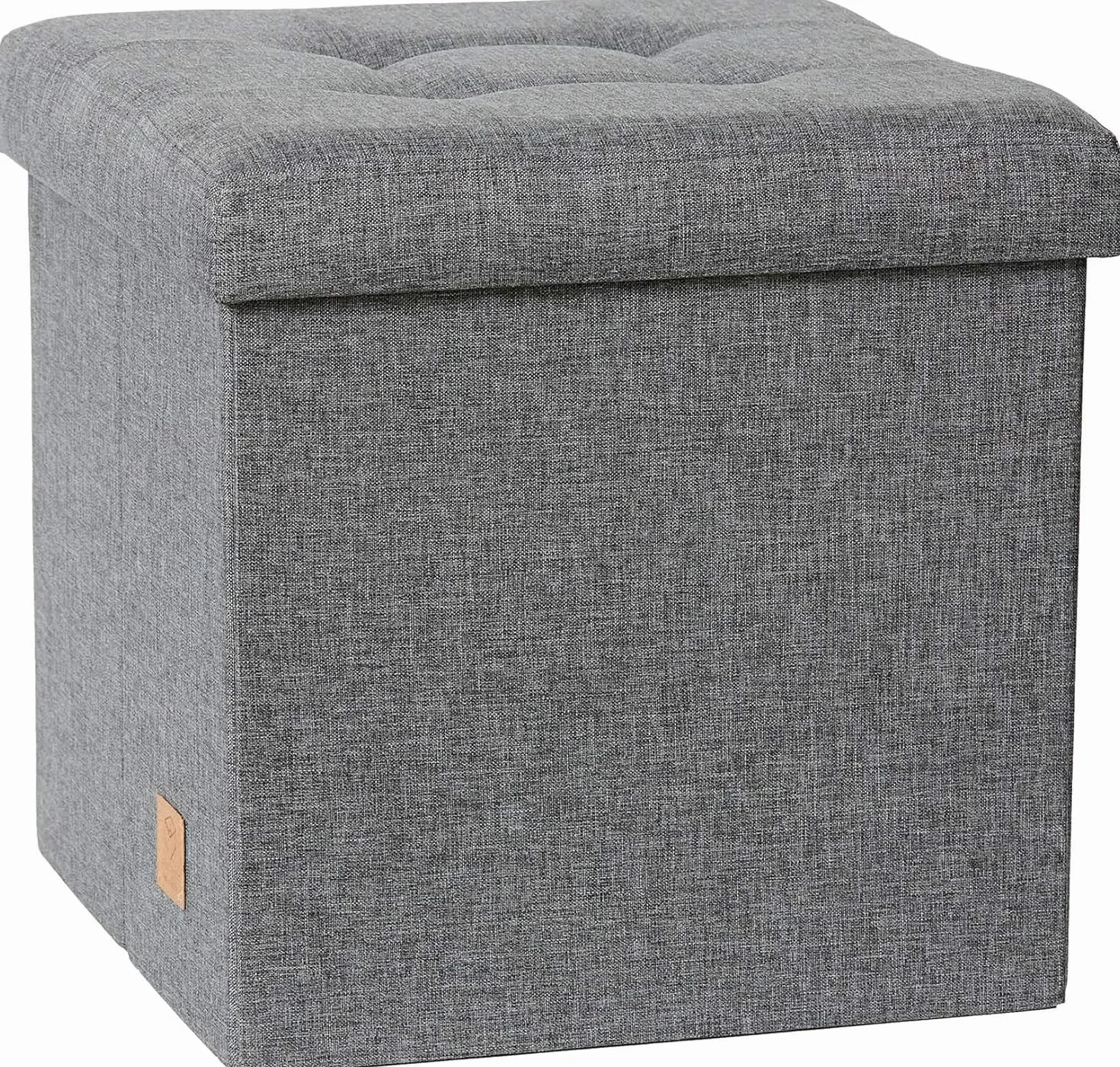 Taboret premium z miejscem do przechowywania 38 x 38 x 38 cm szary
