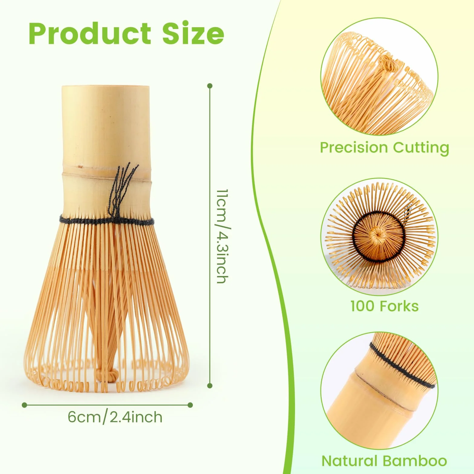 Trzepaczka bambusowa Trzepaczka Matcha tradycyjny zestaw startowy ręcznie robione narzędzie do robienia matcha japońskie akcesoria do herbaty, trzepaczka bambusowa 005