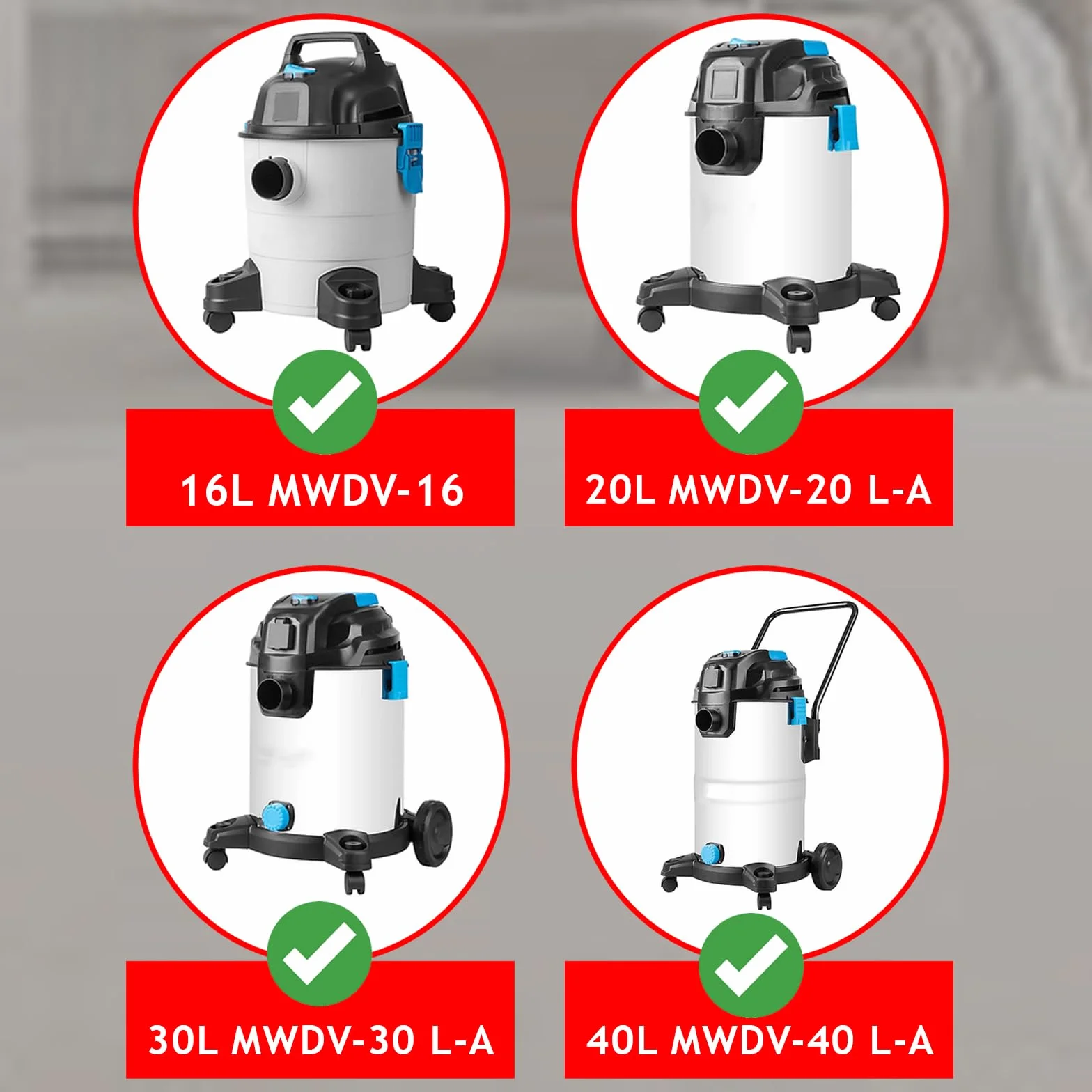 SPARES2GO Wąż do MacAllister 16L MWDV-16 20L MWDV-20 L-A 30L MWDV-30 L-A 40L MWDV-40 L-A odkurzacza (2m)
