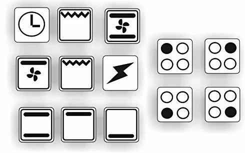 Naklejki na kuchenkę elektryczną piekarnik przełącznik symbole 10 x 10 mm Zestaw 13 sztuk