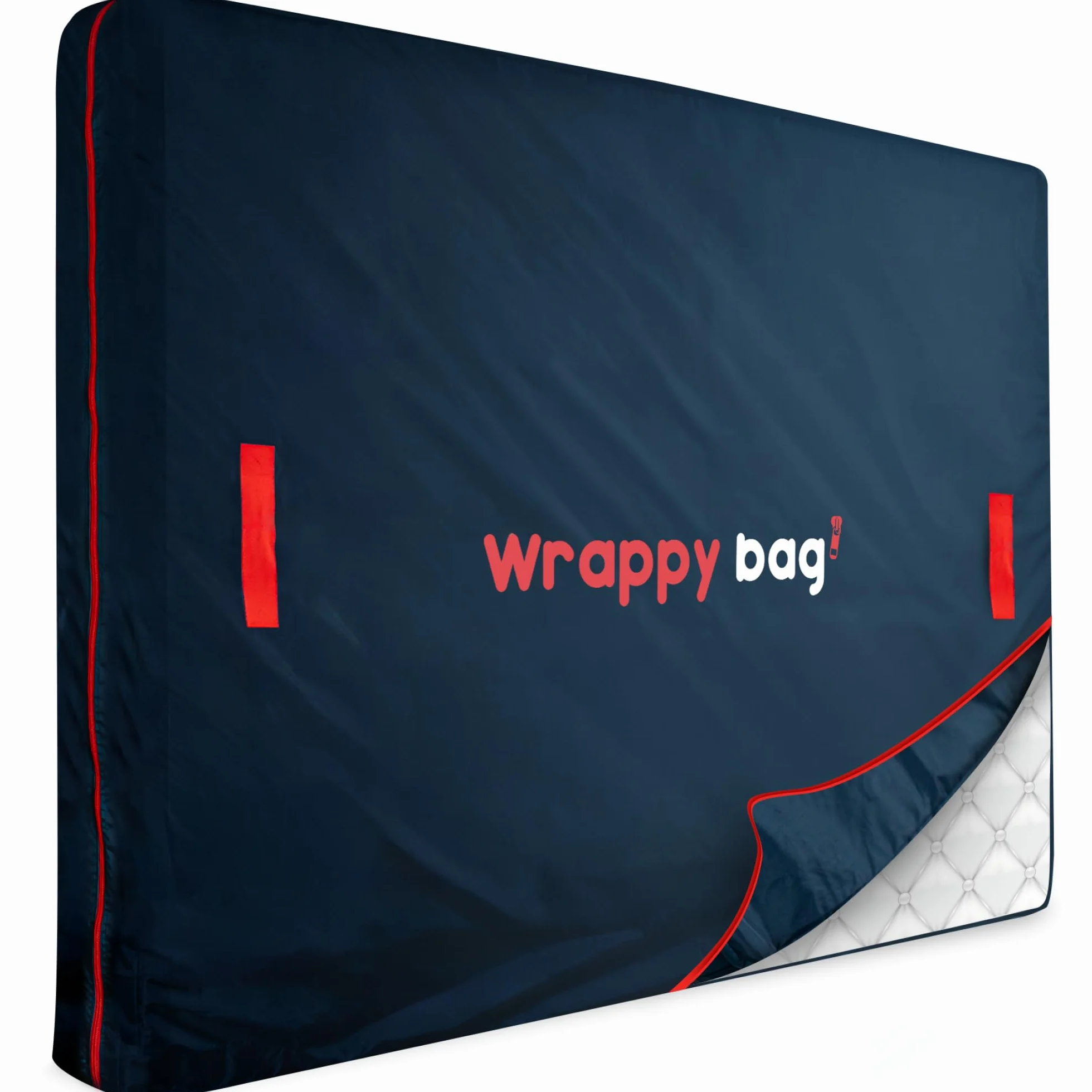 WRAPPYBAG – Pokrowiec Ochronny z Poliestru Oxford na Materac – Torba do Przechowywania z 4 Uchwytami Transportowymi – do Przeprowadzki, Magazynowania i Transportu - 140 x 200 cm