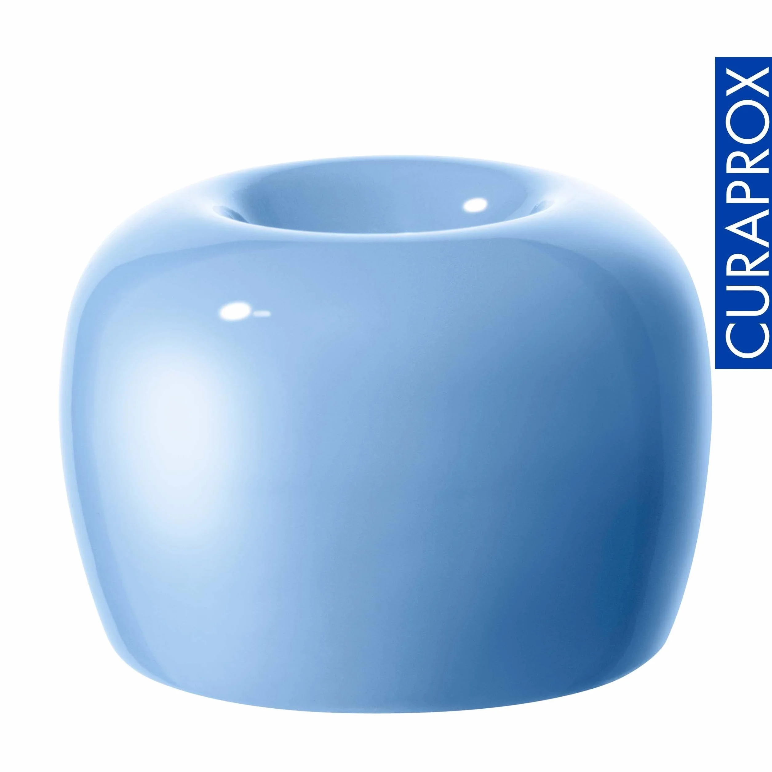 Curaprox Uchwyt Na Szczoteczki Do Zębów ceramiczny Stojak Na ręczne Szczoteczki Do Zębów/Niebieski, pojedyncze opakowanie/zaprojektowany w Szwajcarii