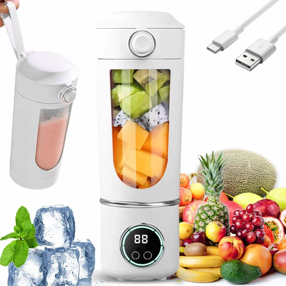 Przenośny mikser do smoothie 700 ml z 12 ostrzami ze stali nierdzewnej wyświetlacz cyfrowy
