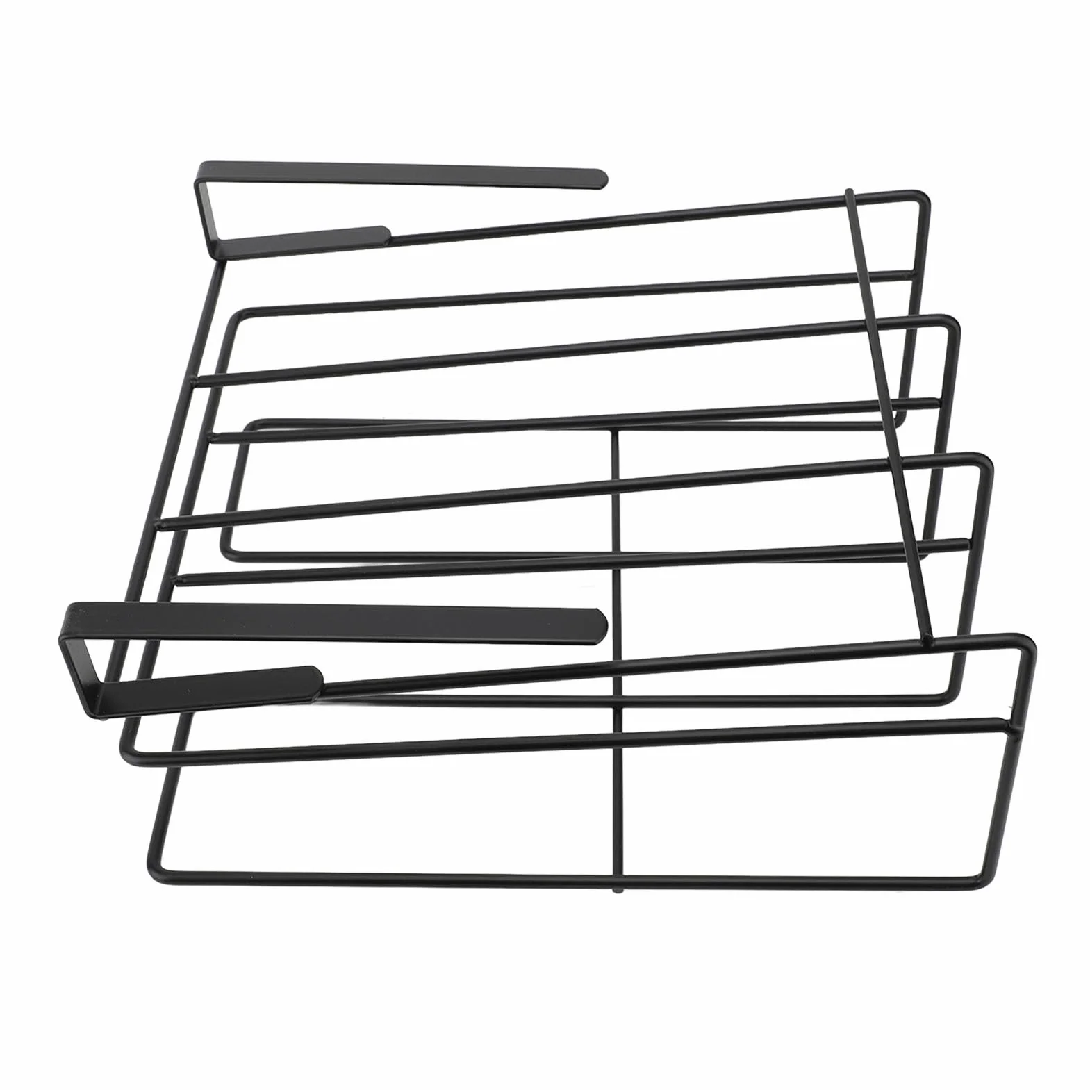 Regał Pod szafką Stal Węglowa Uchwyt na deskę do Krojenia Pod szafką 27 X 30 Cm Bez Wiertarki Warstwowe Przechowywanie Szafek Kuchennych Organizacja na Blacie